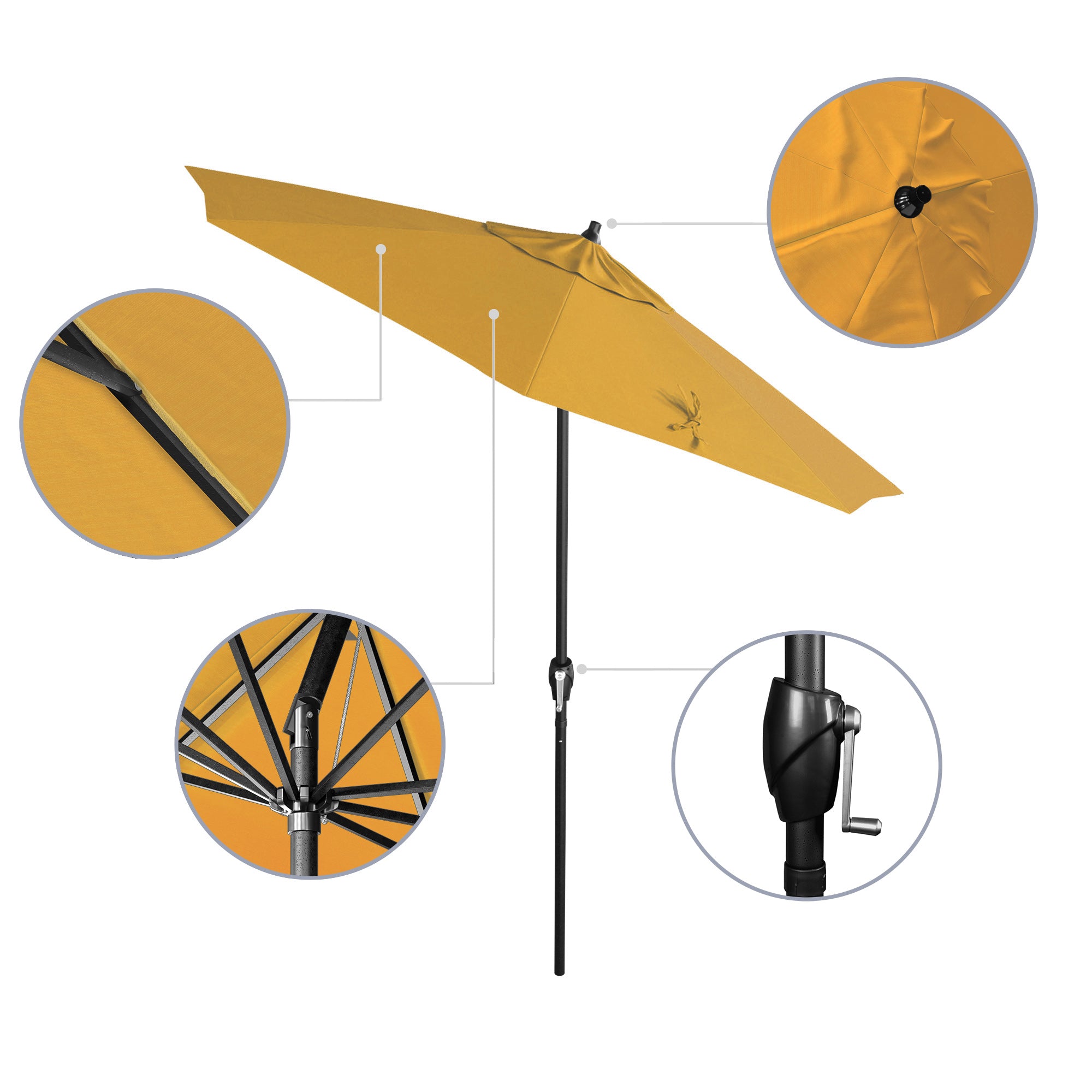 7.5' Casa Series Patio Umbrella - Sunbrella Fabric