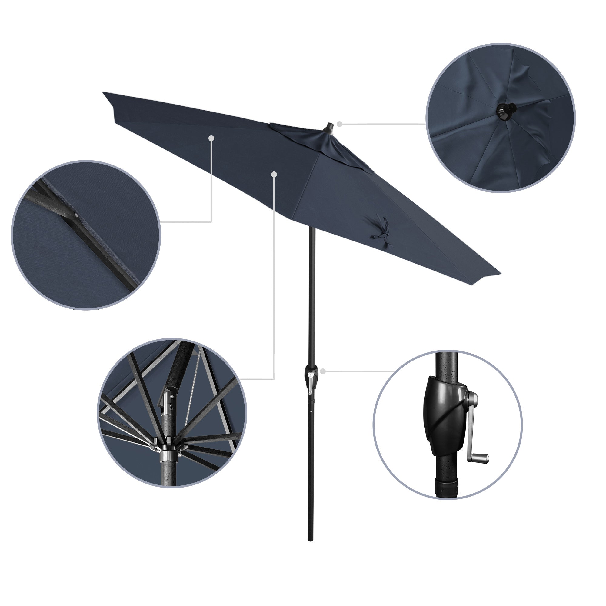7.5' Casa Series Patio Umbrella - Sunbrella Fabric