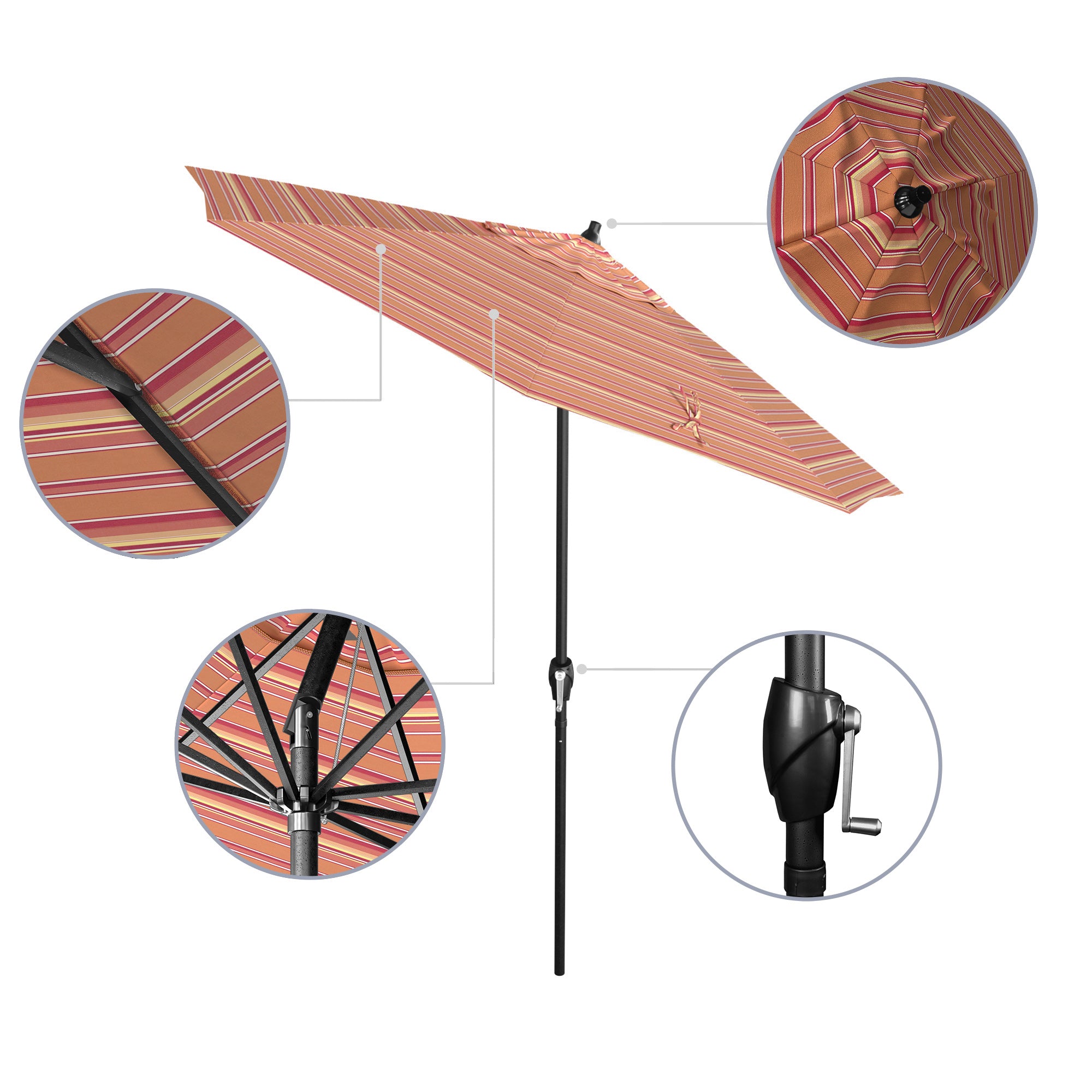 7.5' Casa Series Patio Umbrella - Sunbrella Fabric