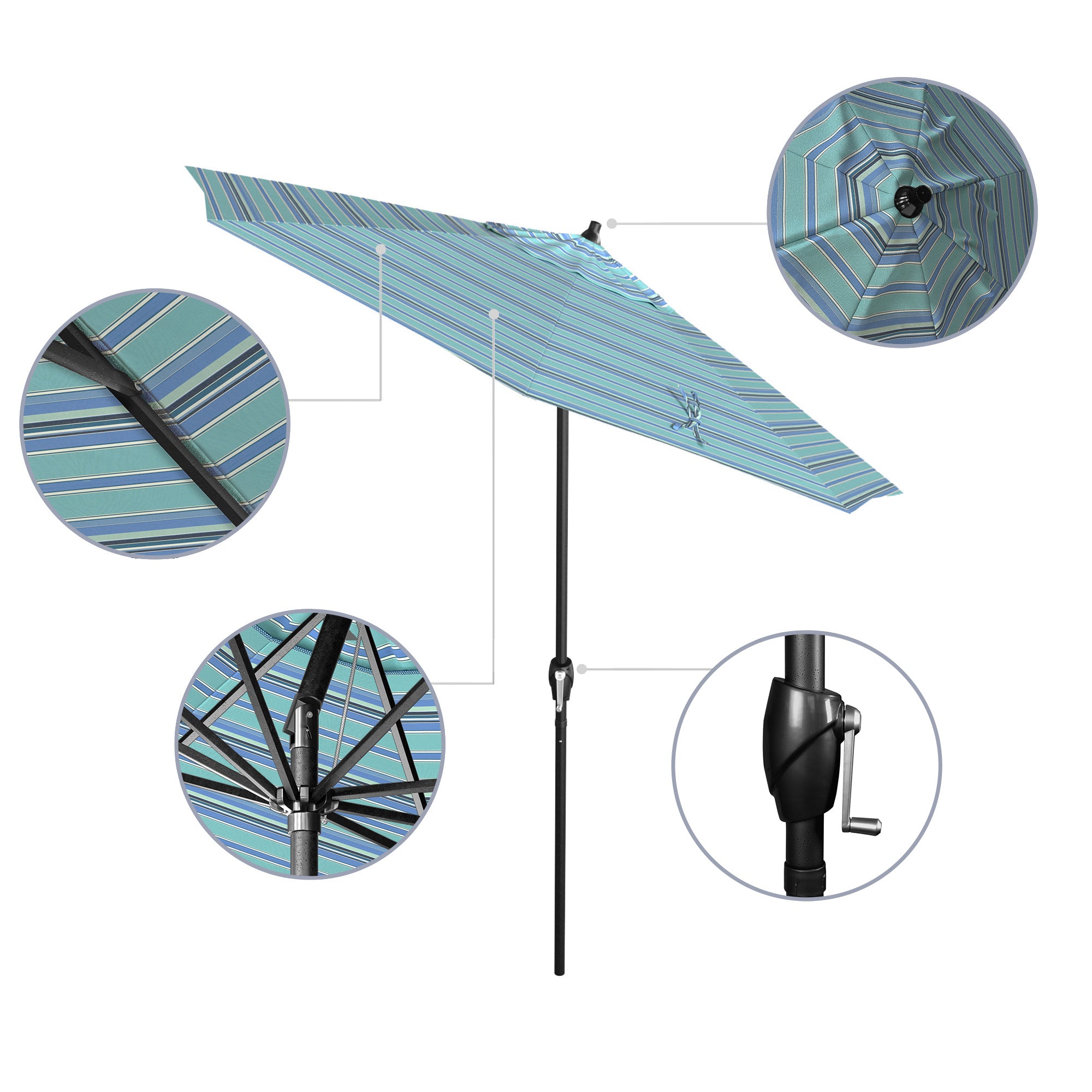 7.5' Casa Series Patio Umbrella - Sunbrella Fabric