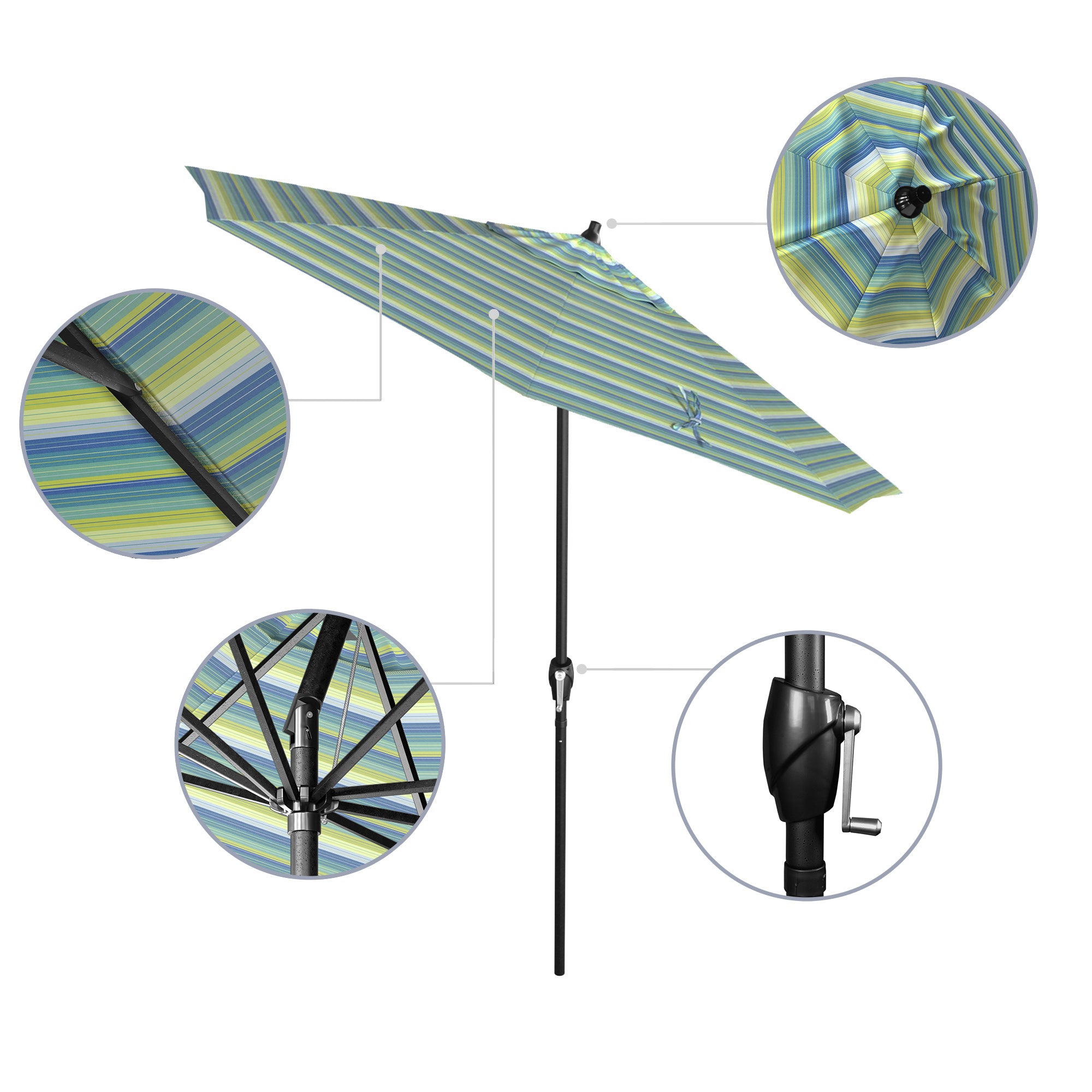7.5' Casa Series Patio Umbrella - Sunbrella Fabric