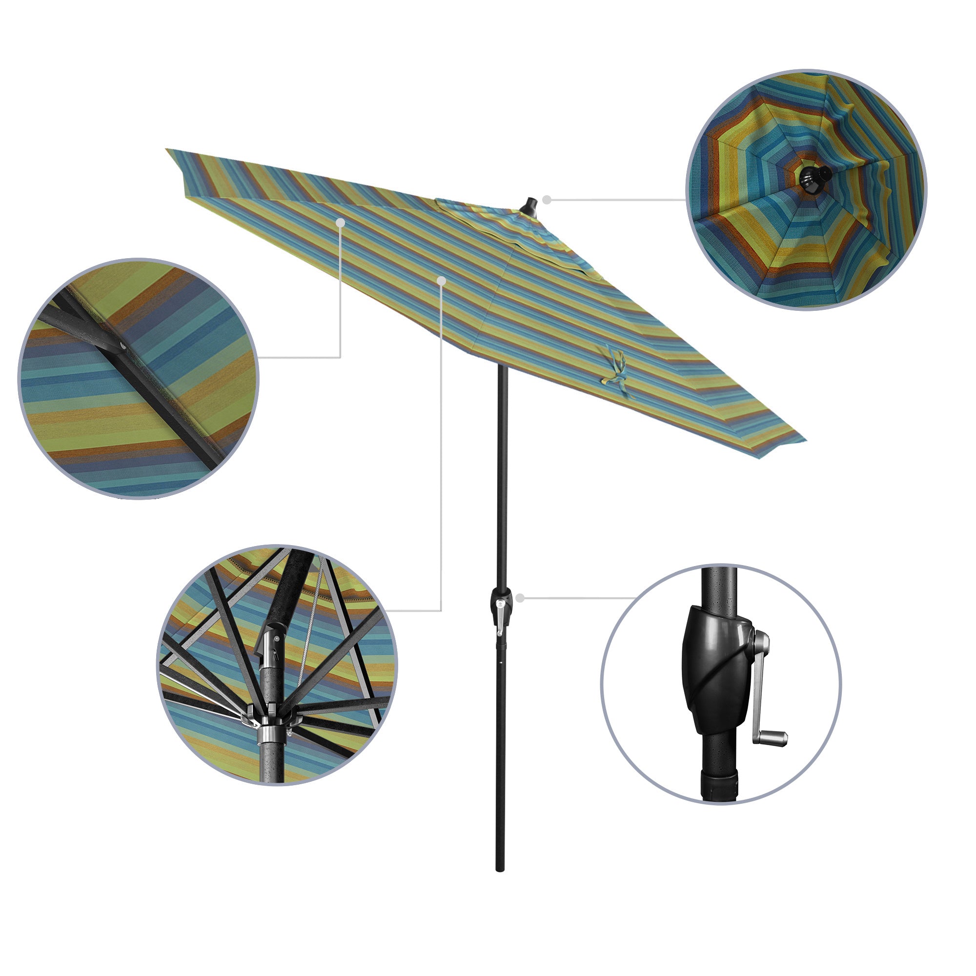7.5' Casa Series Patio Umbrella - Sunbrella Fabric