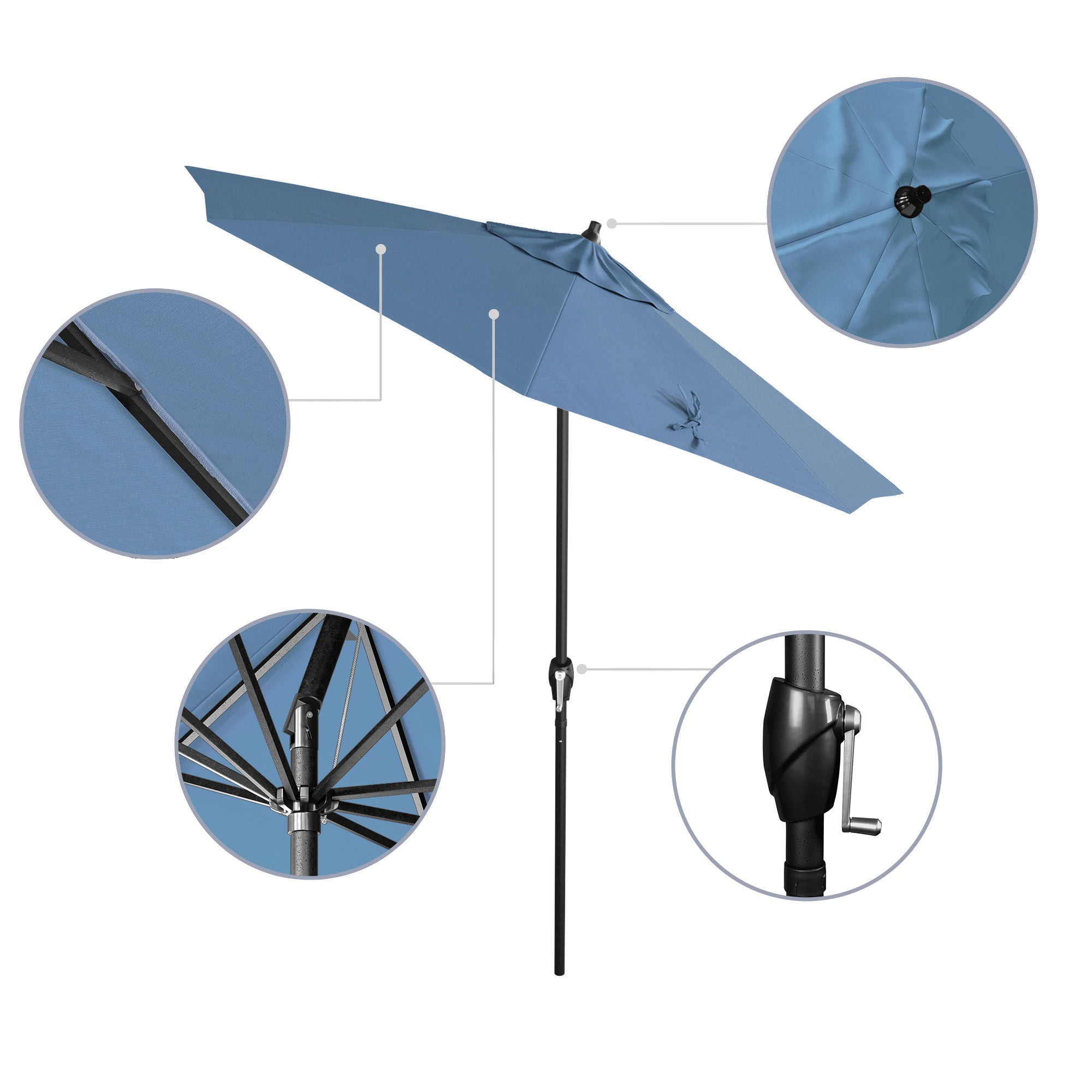7.5' Casa Series Patio Umbrella - Sunbrella Fabric