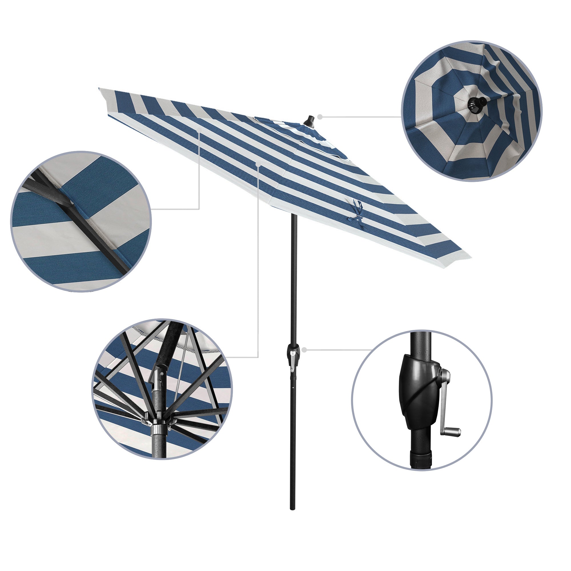 7.5' Casa Series Patio Umbrella - Sunbrella Fabric