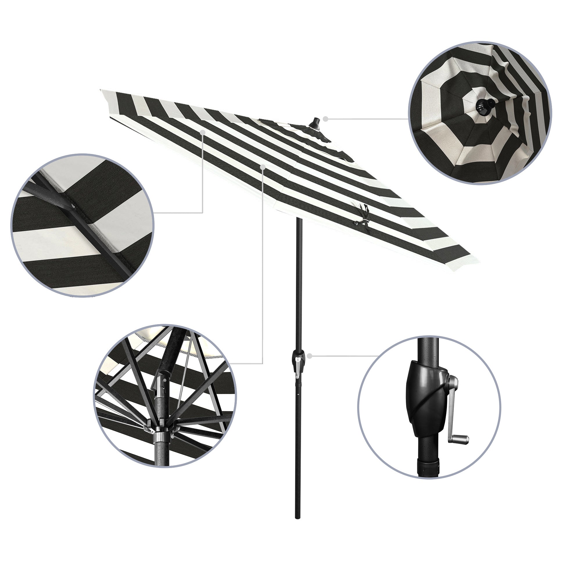 7.5' Casa Series Patio Umbrella - Sunbrella Fabric