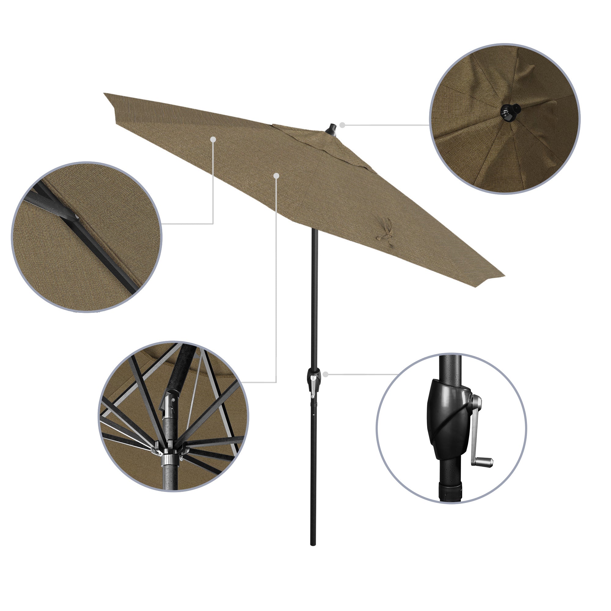 7.5' Casa Series Patio Umbrella - Sunbrella Fabric