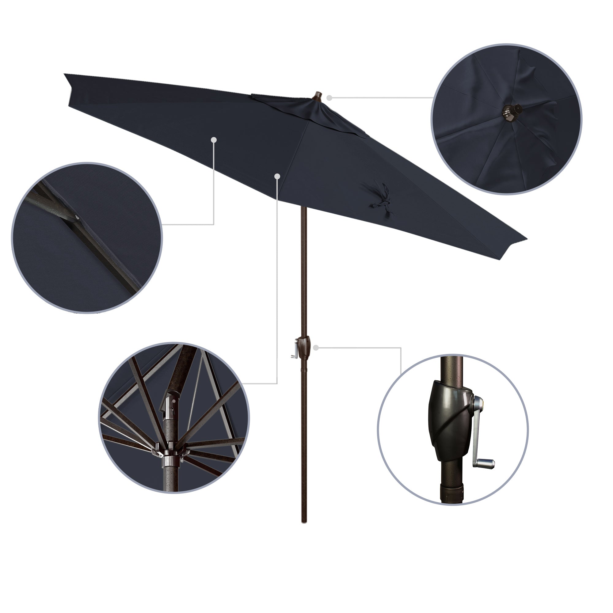 9' Casa Series Patio Umbrella - Sunbrella Fabric
