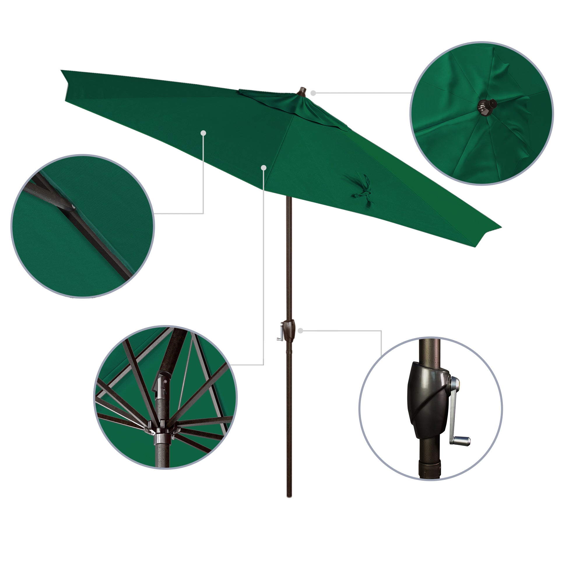 9' Casa Series Patio Umbrella - Sunbrella Fabric