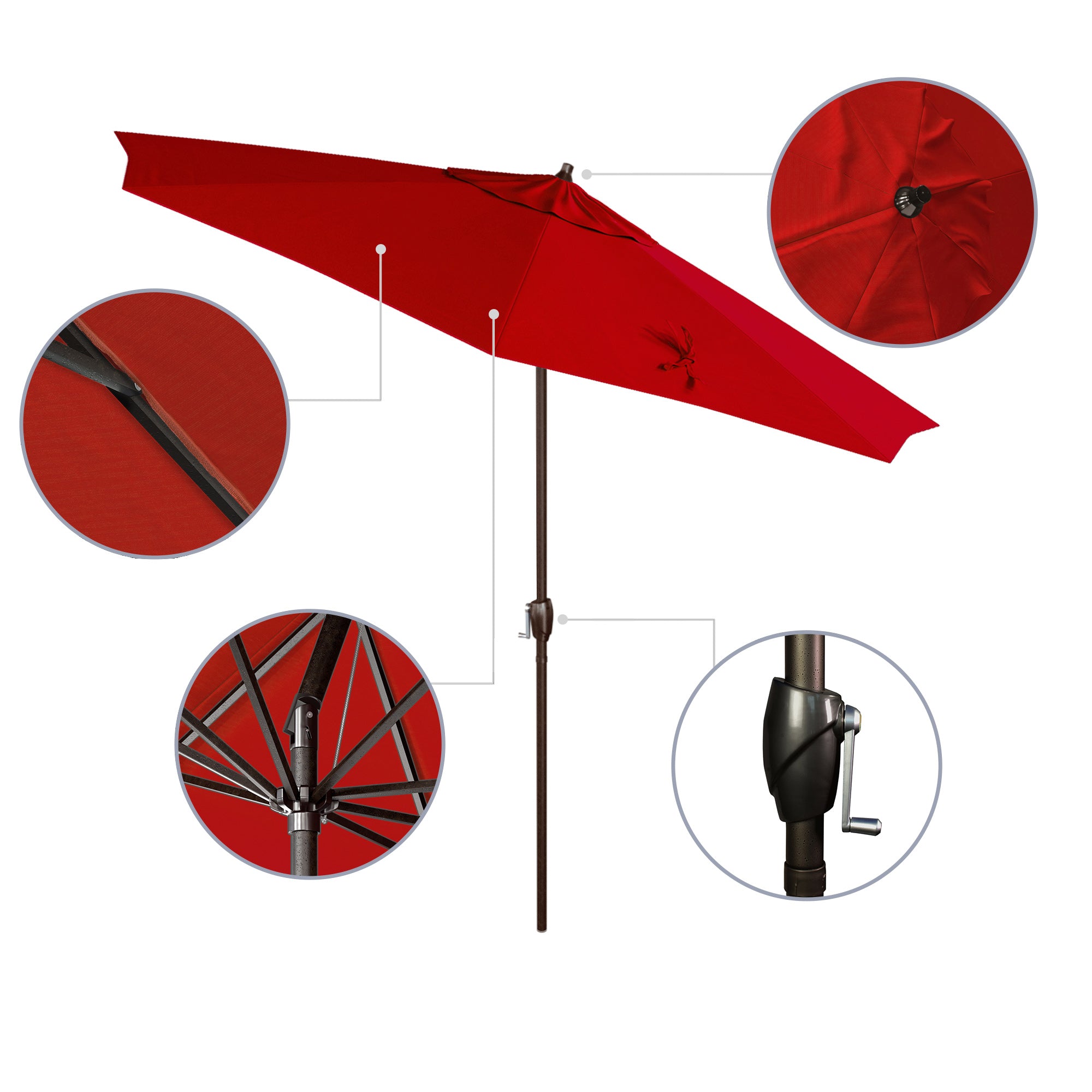 9' Casa Series Patio Umbrella - Sunbrella Fabric