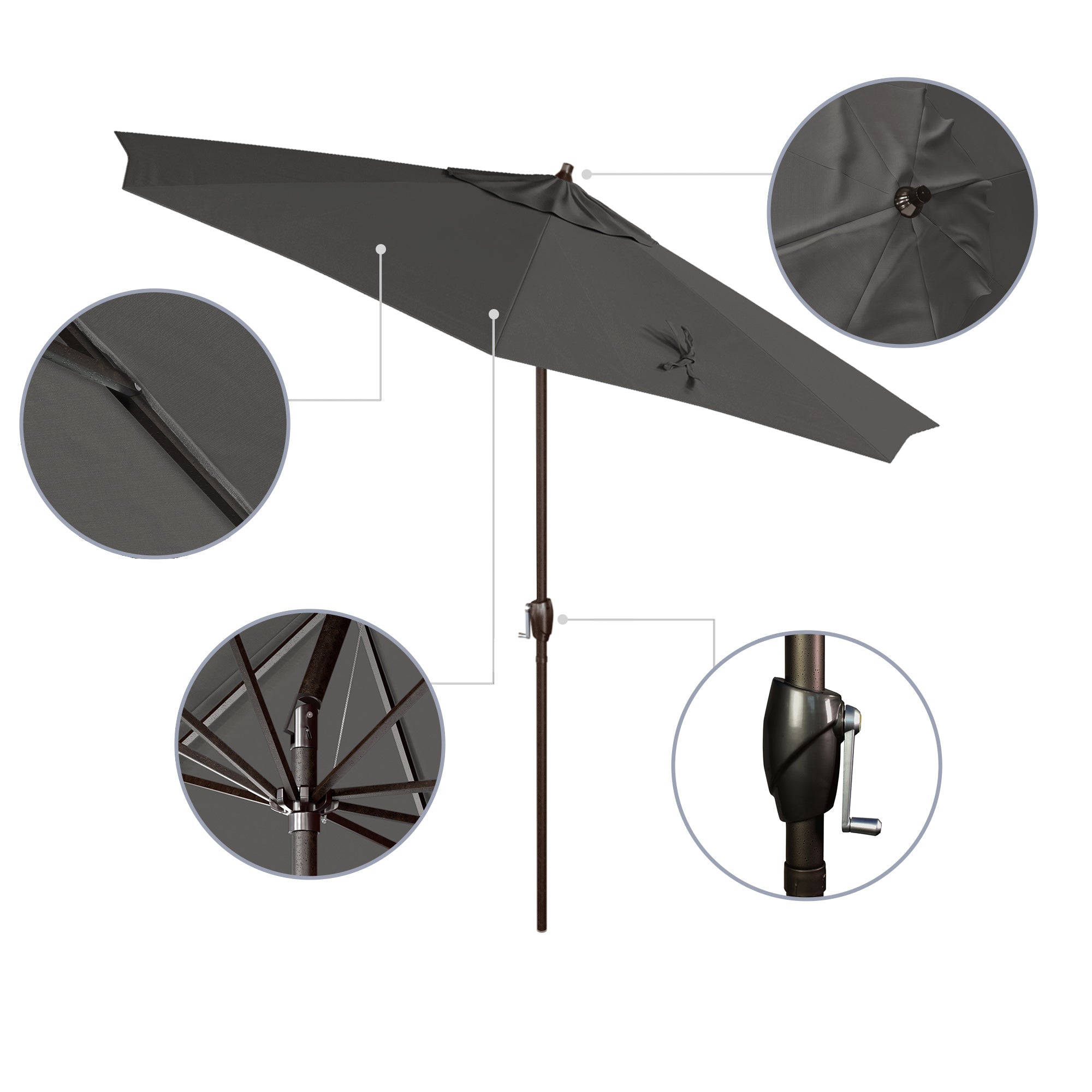 9' Casa Series Patio Umbrella - Sunbrella Fabric