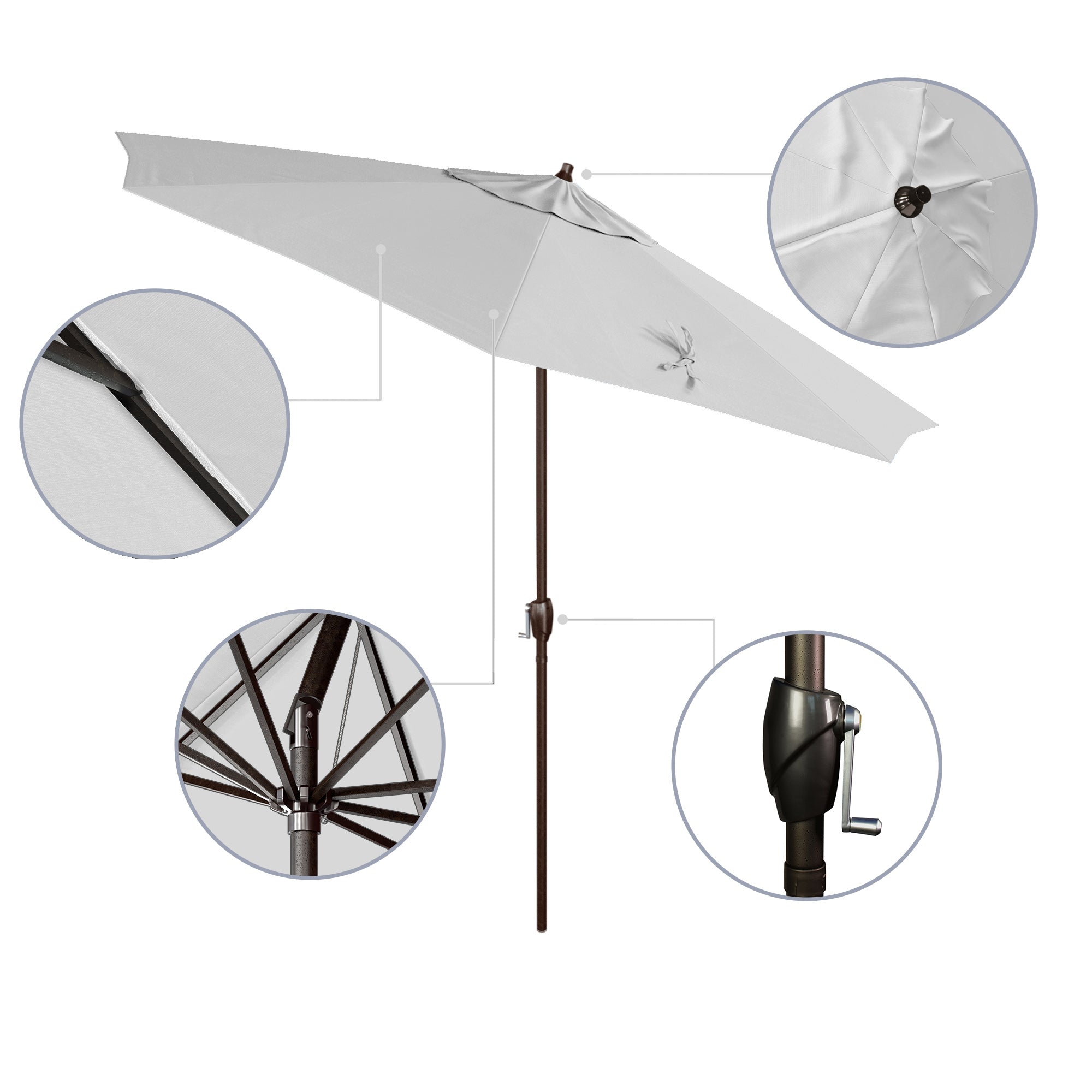 9' Casa Series Patio Umbrella - Sunbrella Fabric