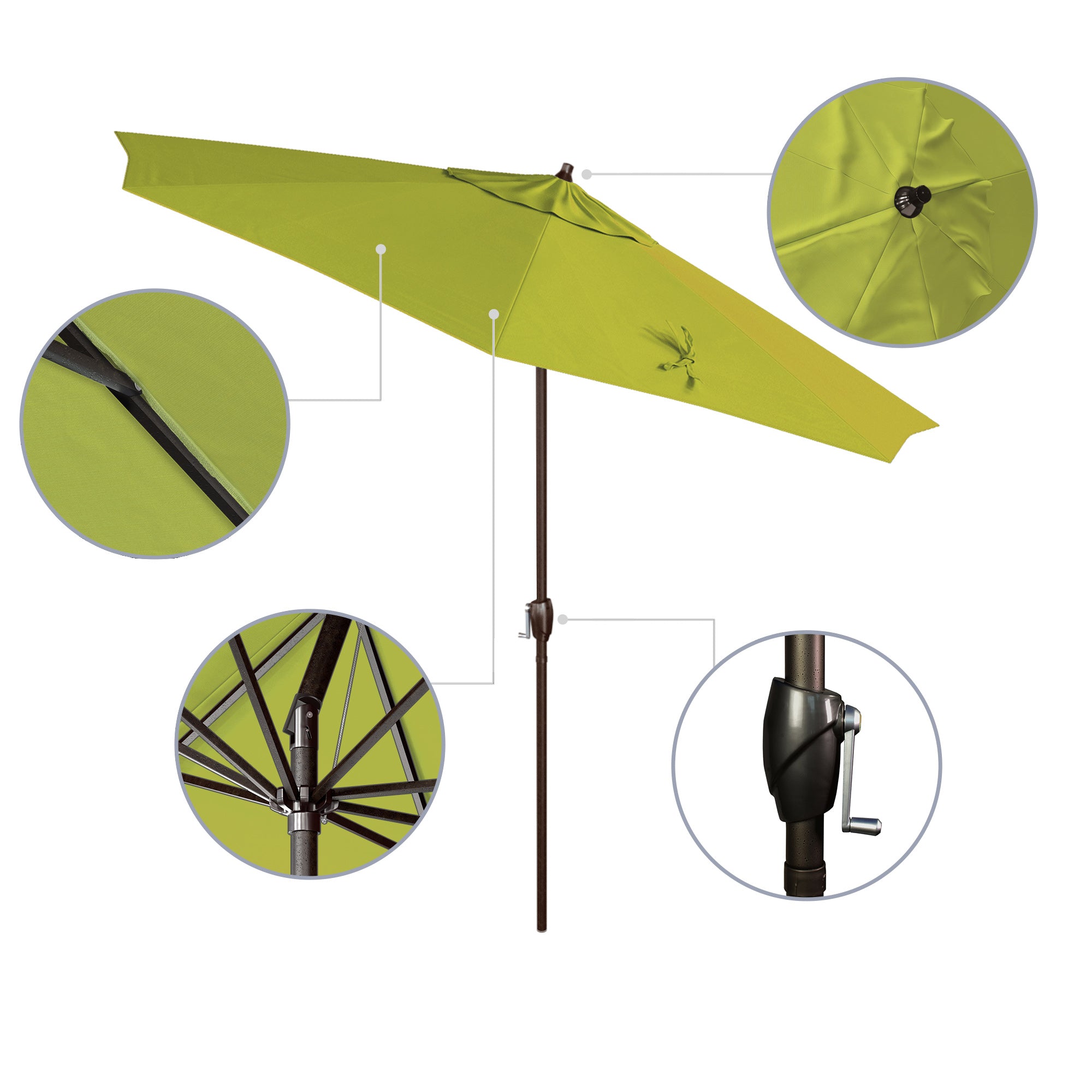 9' Casa Series Patio Umbrella - Sunbrella Fabric