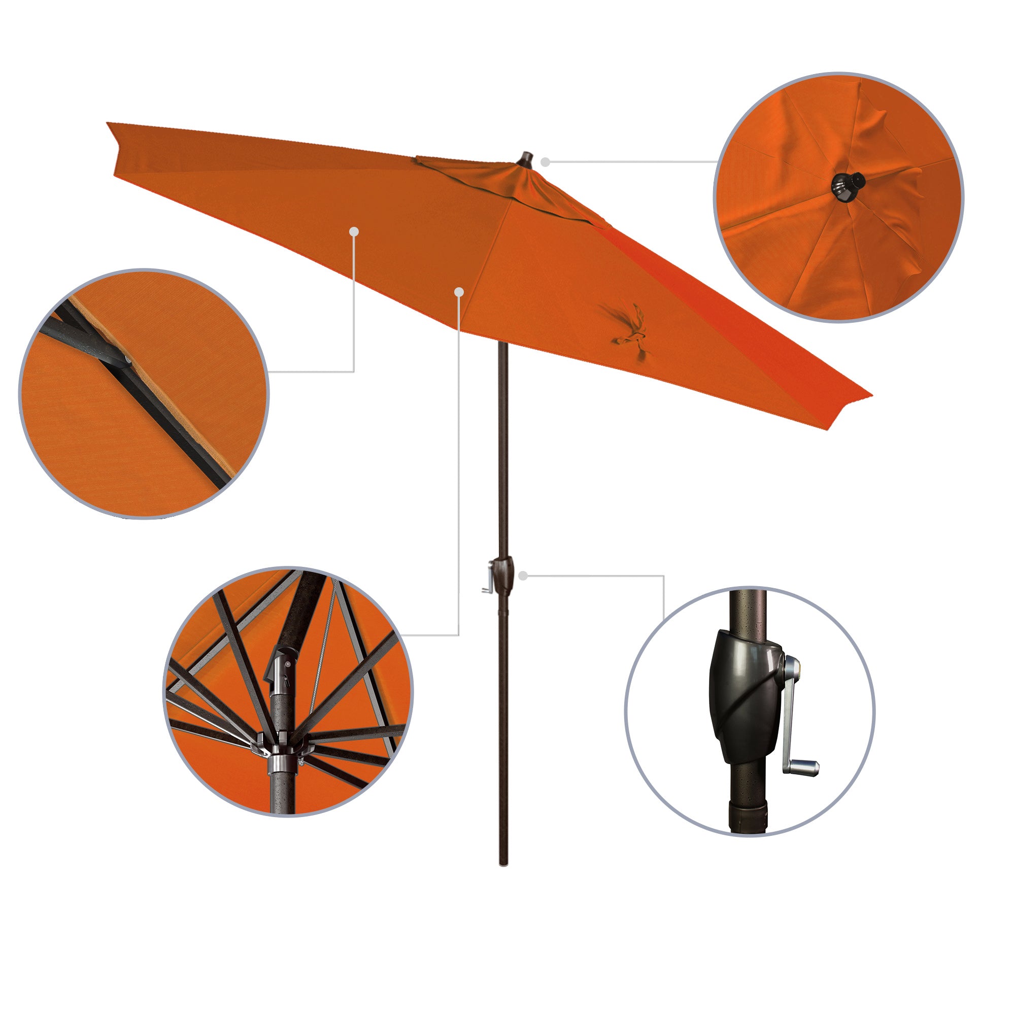 9' Casa Series Patio Umbrella - Sunbrella Fabric