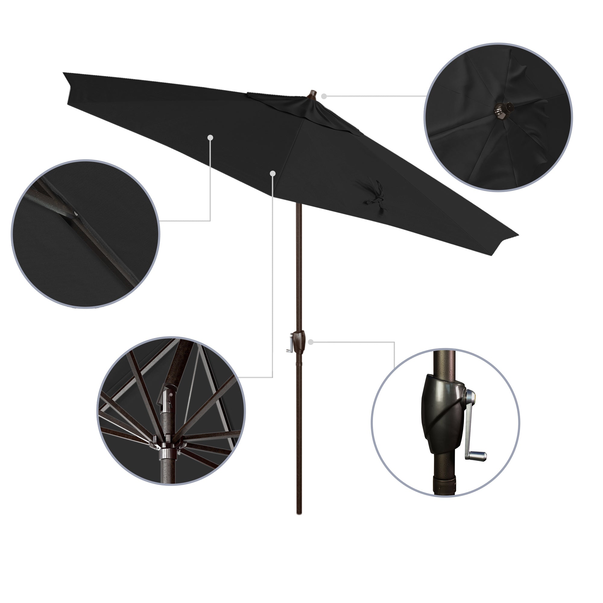 9' Casa Series Patio Umbrella - Sunbrella Fabric