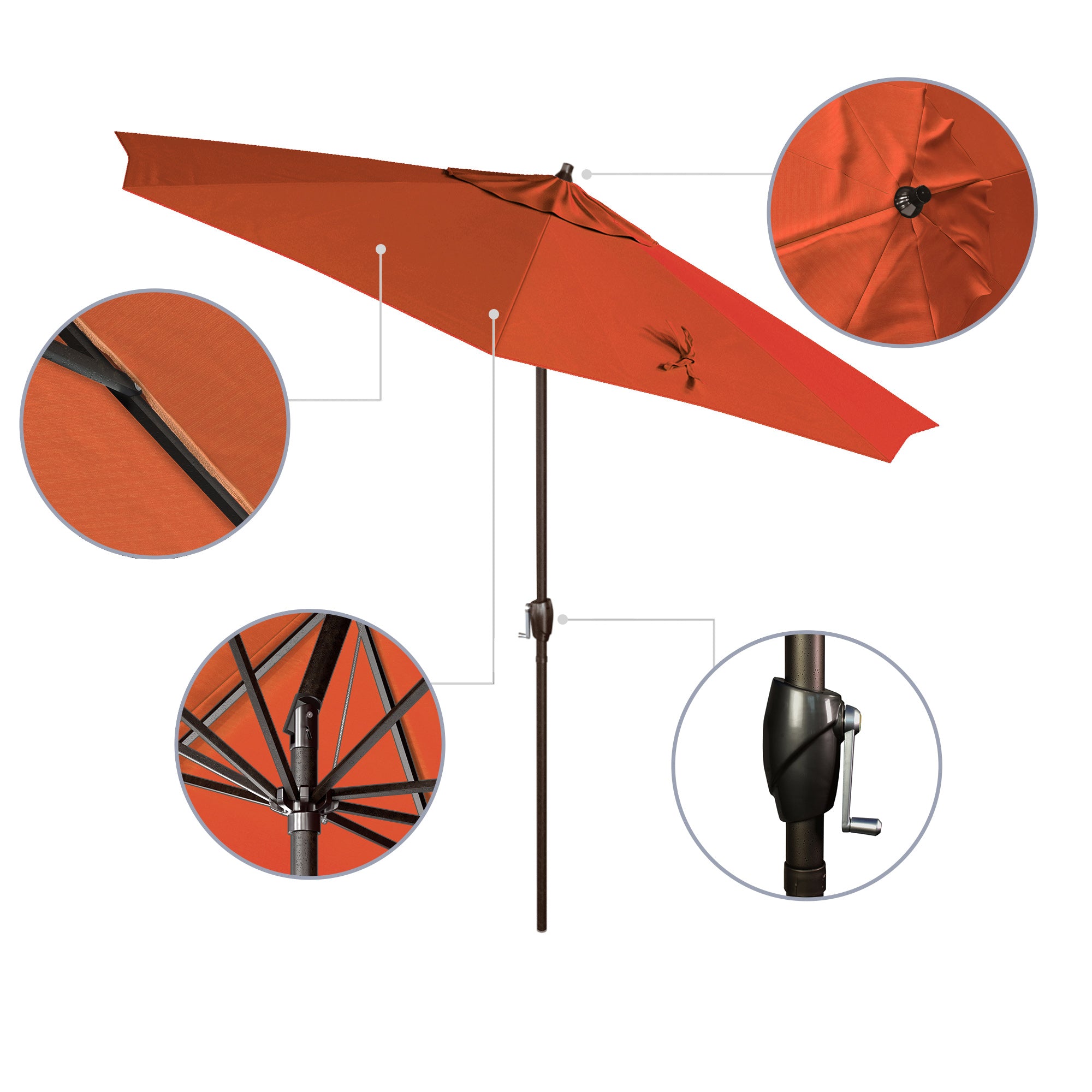 9' Casa Series Patio Umbrella - Sunbrella Fabric