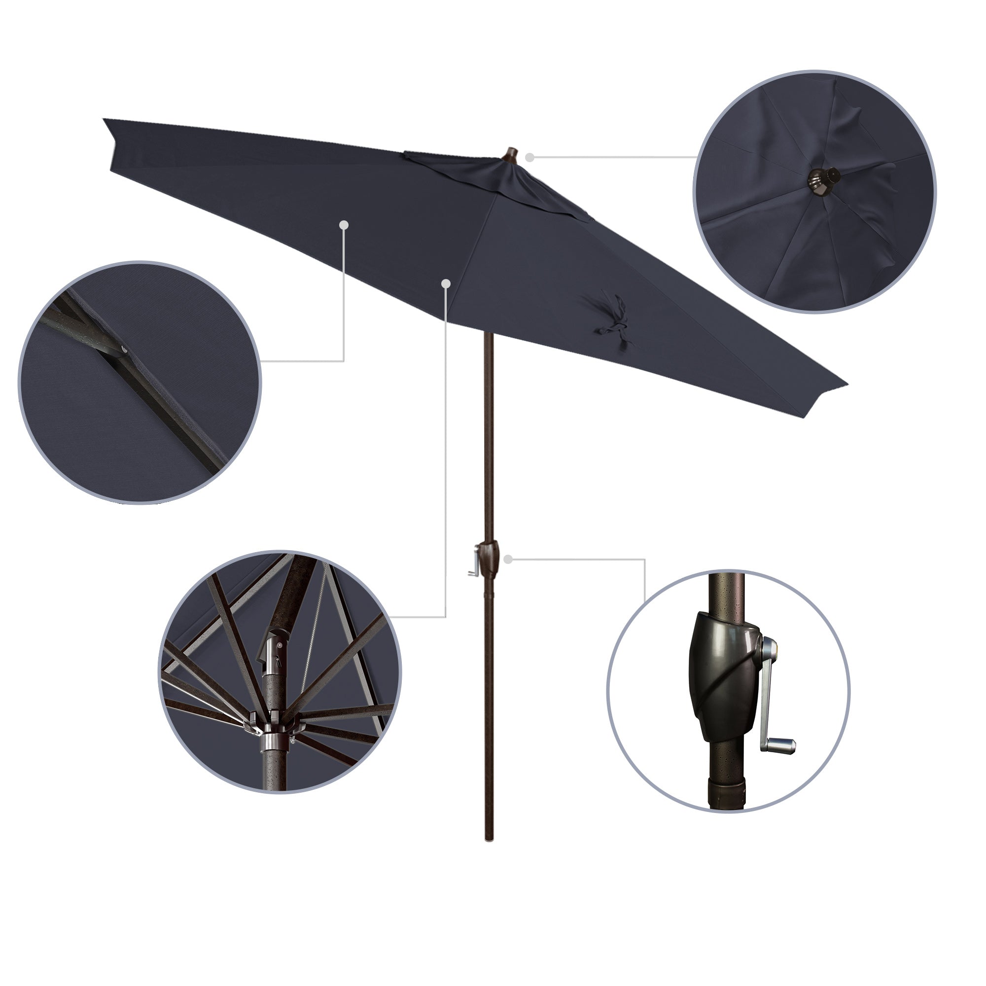 9' Casa Series Patio Umbrella - Sunbrella Fabric