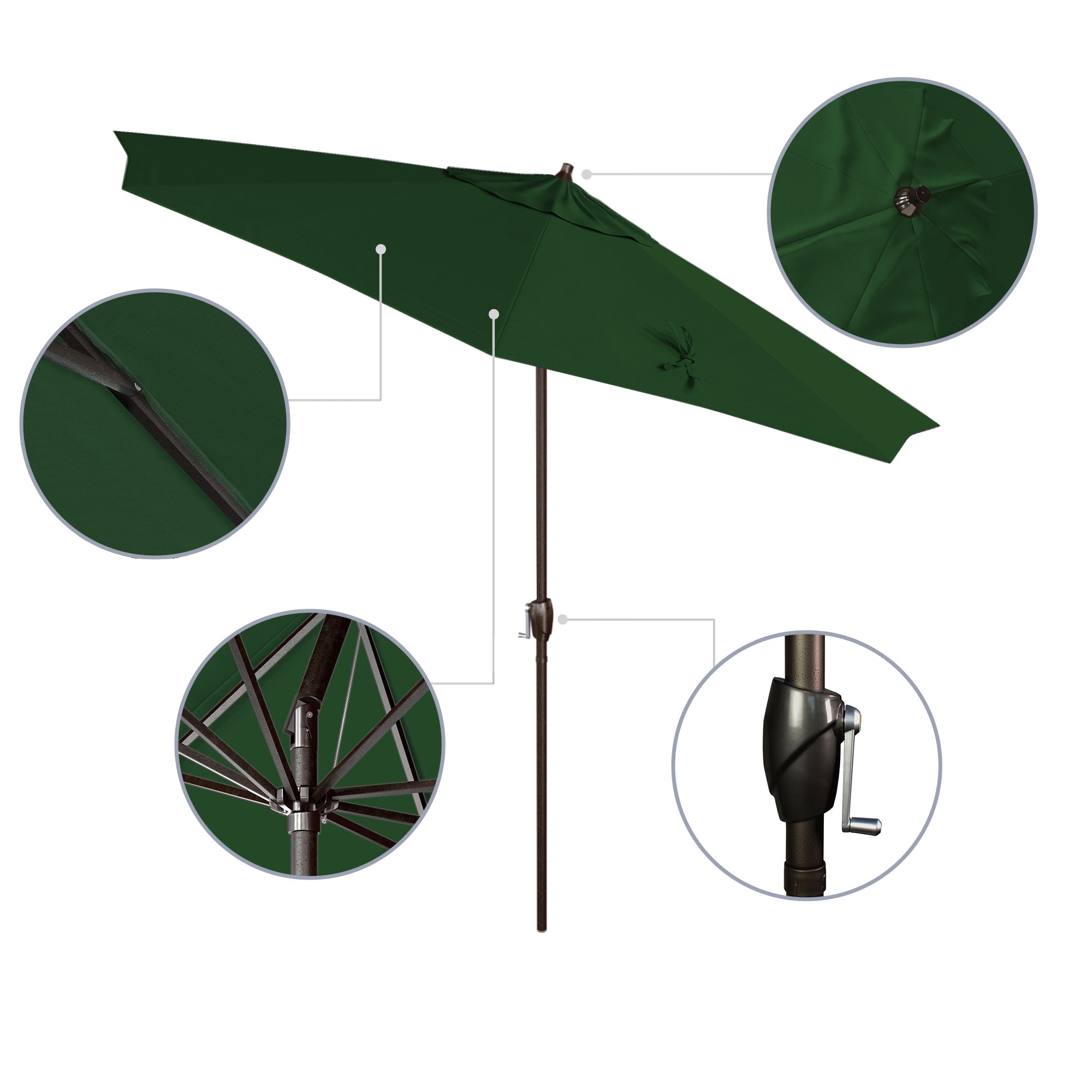 9' Casa Series Patio Umbrella - Sunbrella Fabric