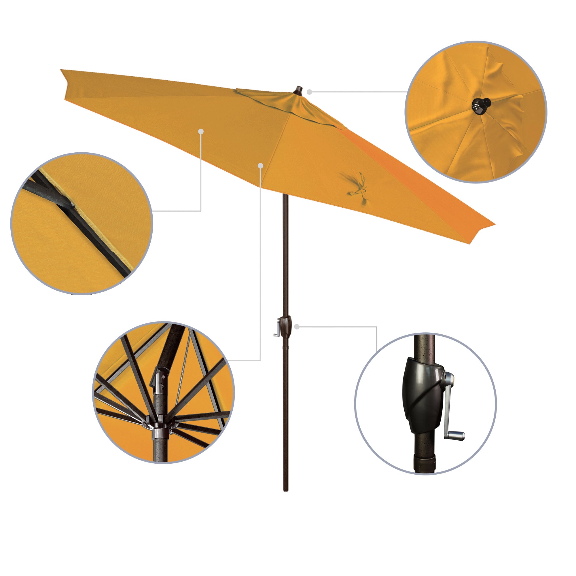 9' Casa Series Patio Umbrella - Sunbrella Fabric