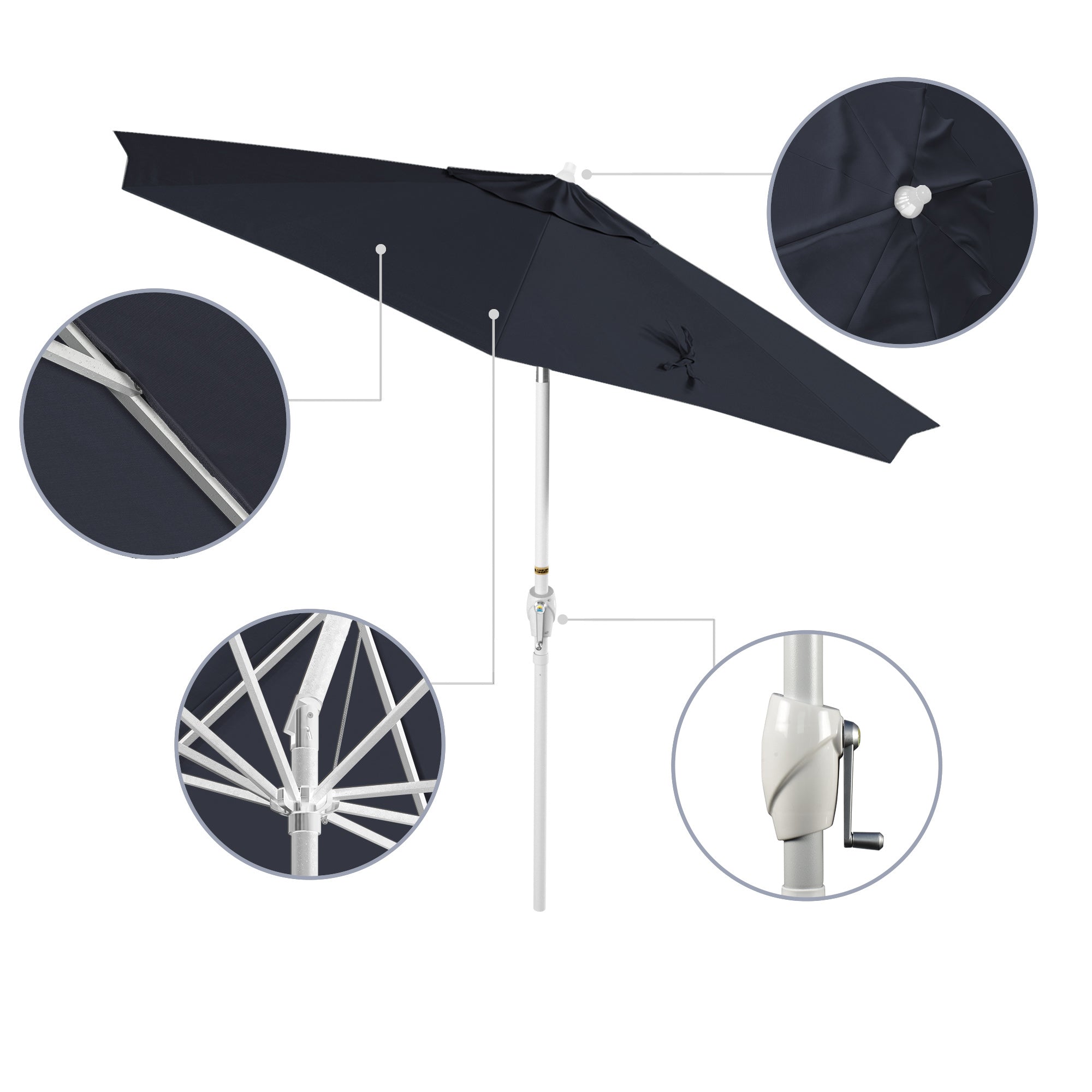 9' Casa Series Patio Umbrella - Sunbrella Fabric