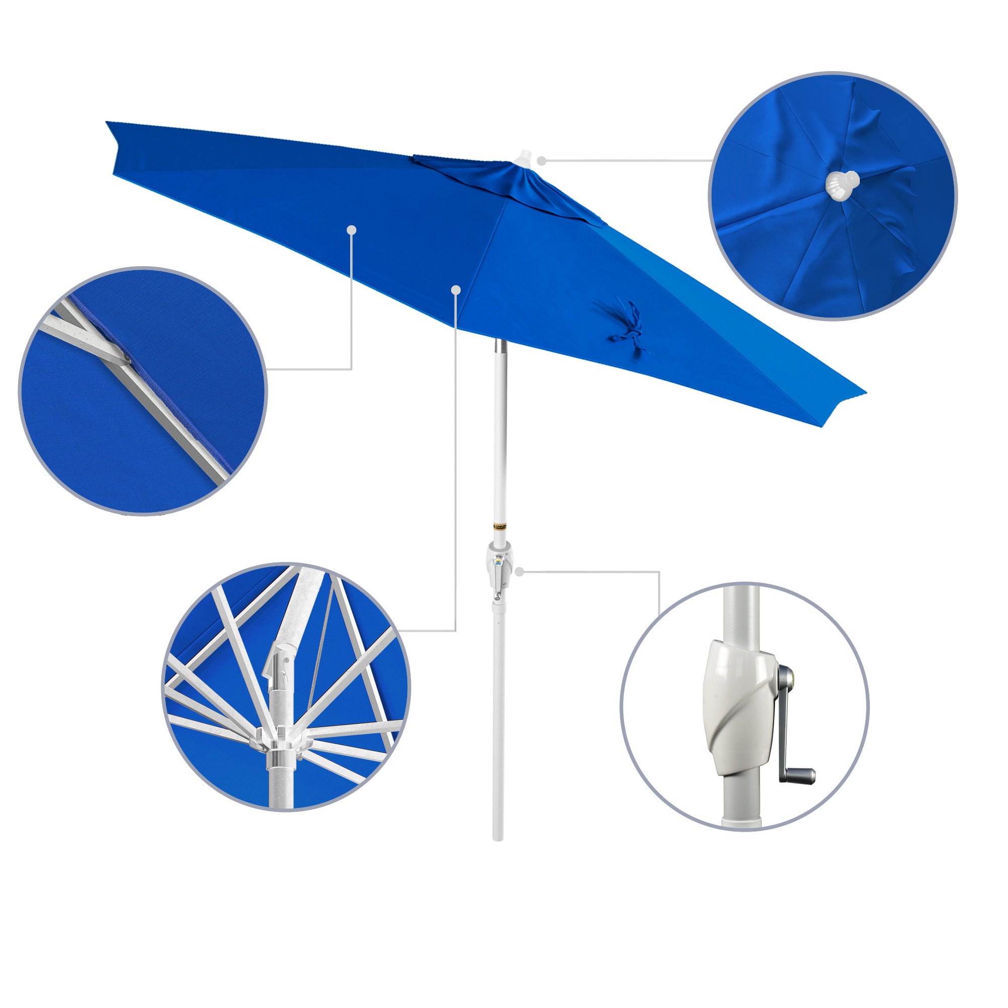 9' Casa Series Patio Umbrella - Sunbrella Fabric