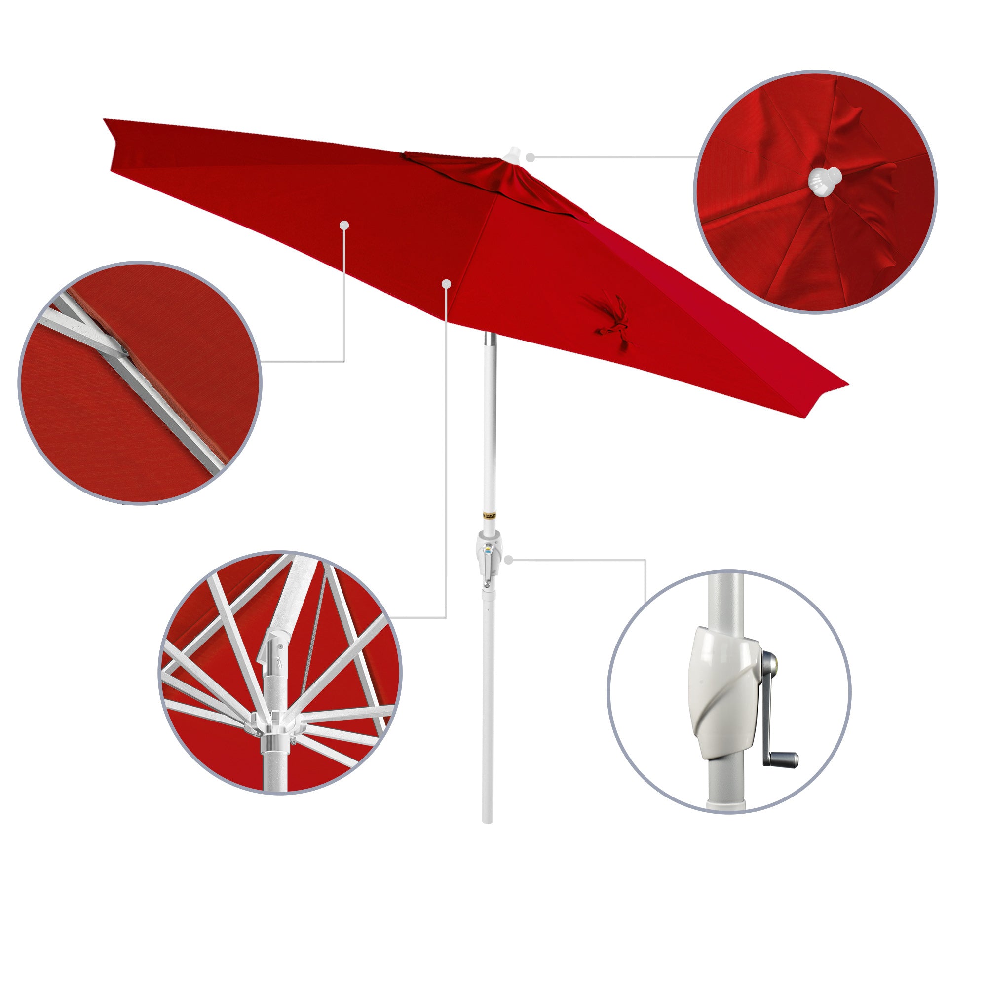 9' Casa Series Patio Umbrella - Sunbrella Fabric