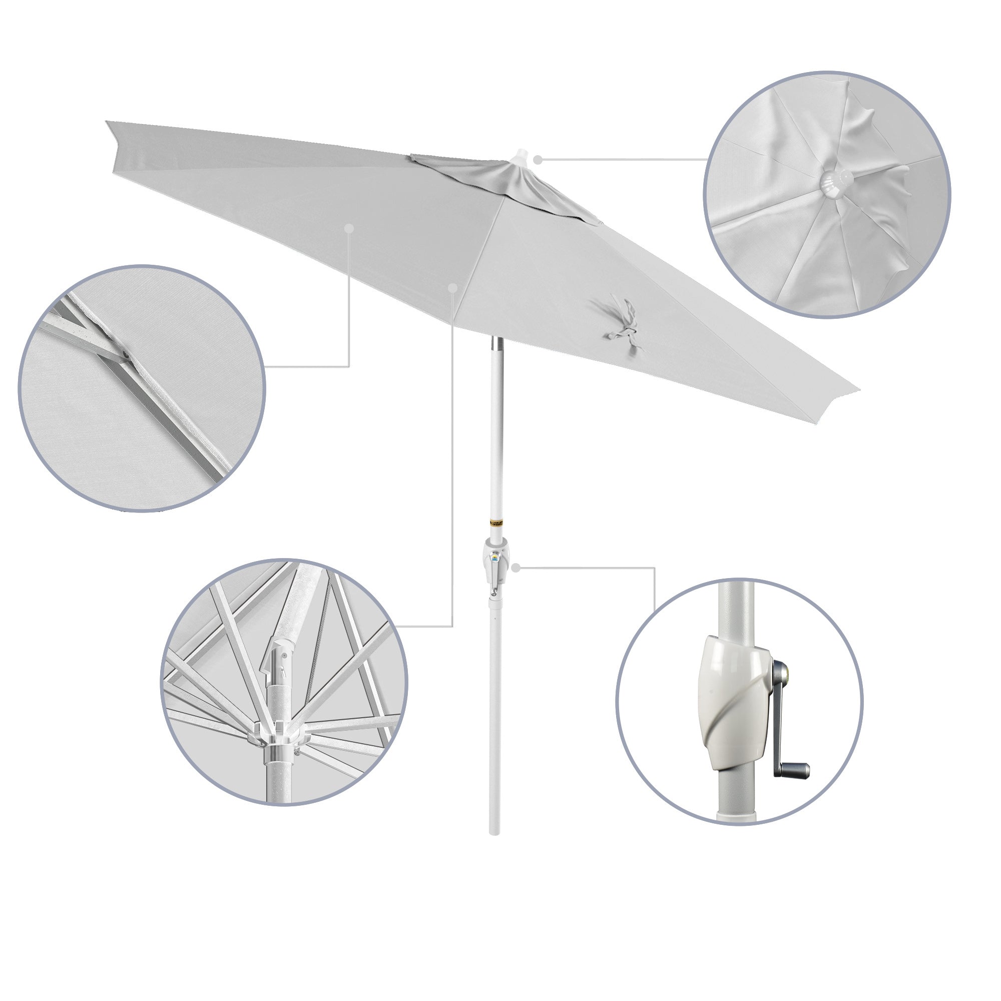 9' Casa Series Patio Umbrella - Sunbrella Fabric