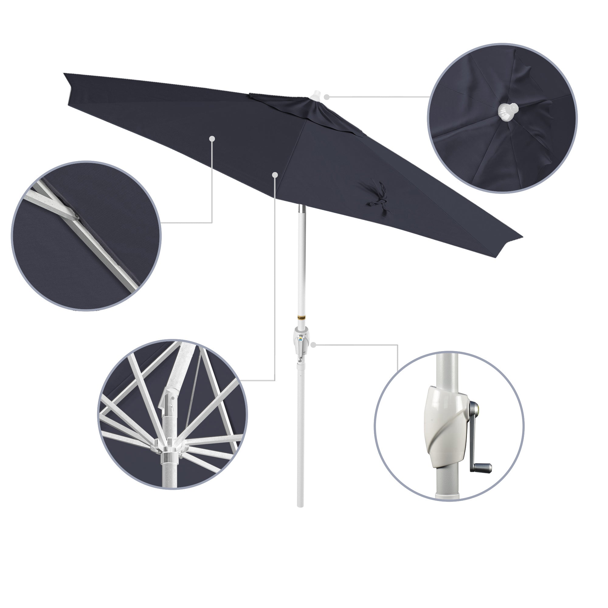 9' Casa Series Patio Umbrella - Sunbrella Fabric