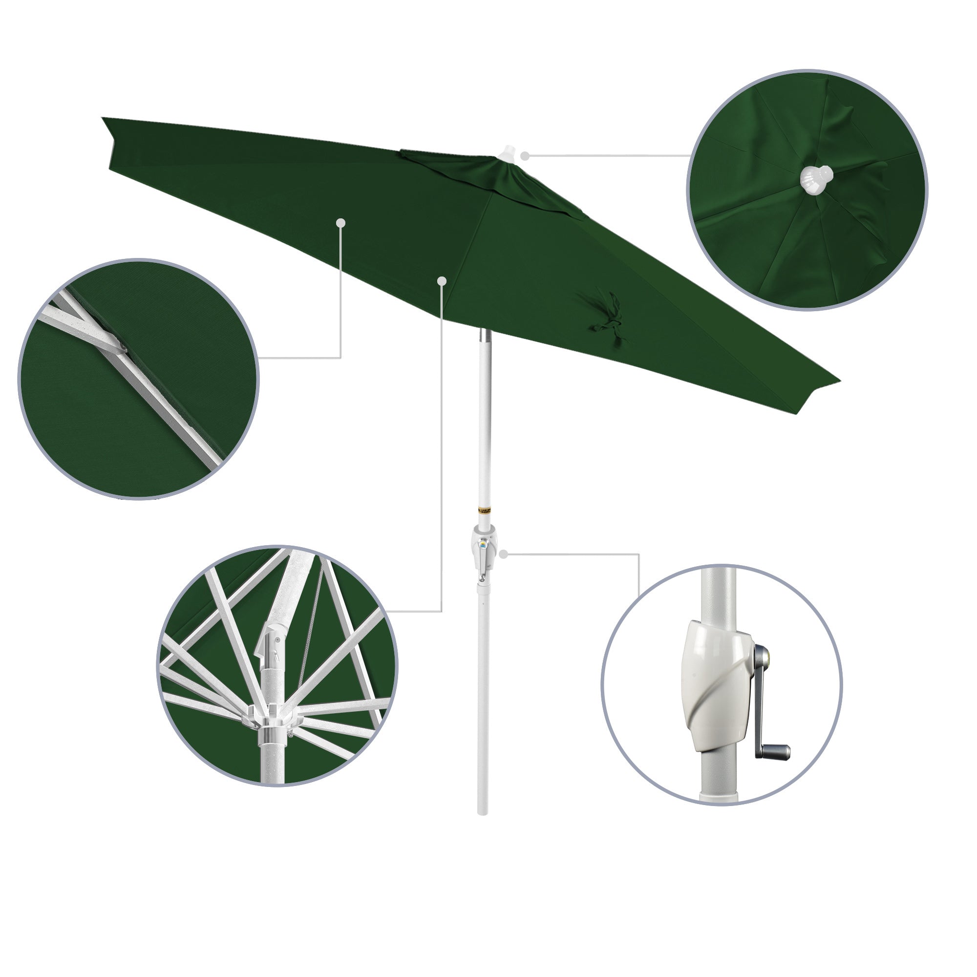 9' Casa Series Patio Umbrella - Sunbrella Fabric