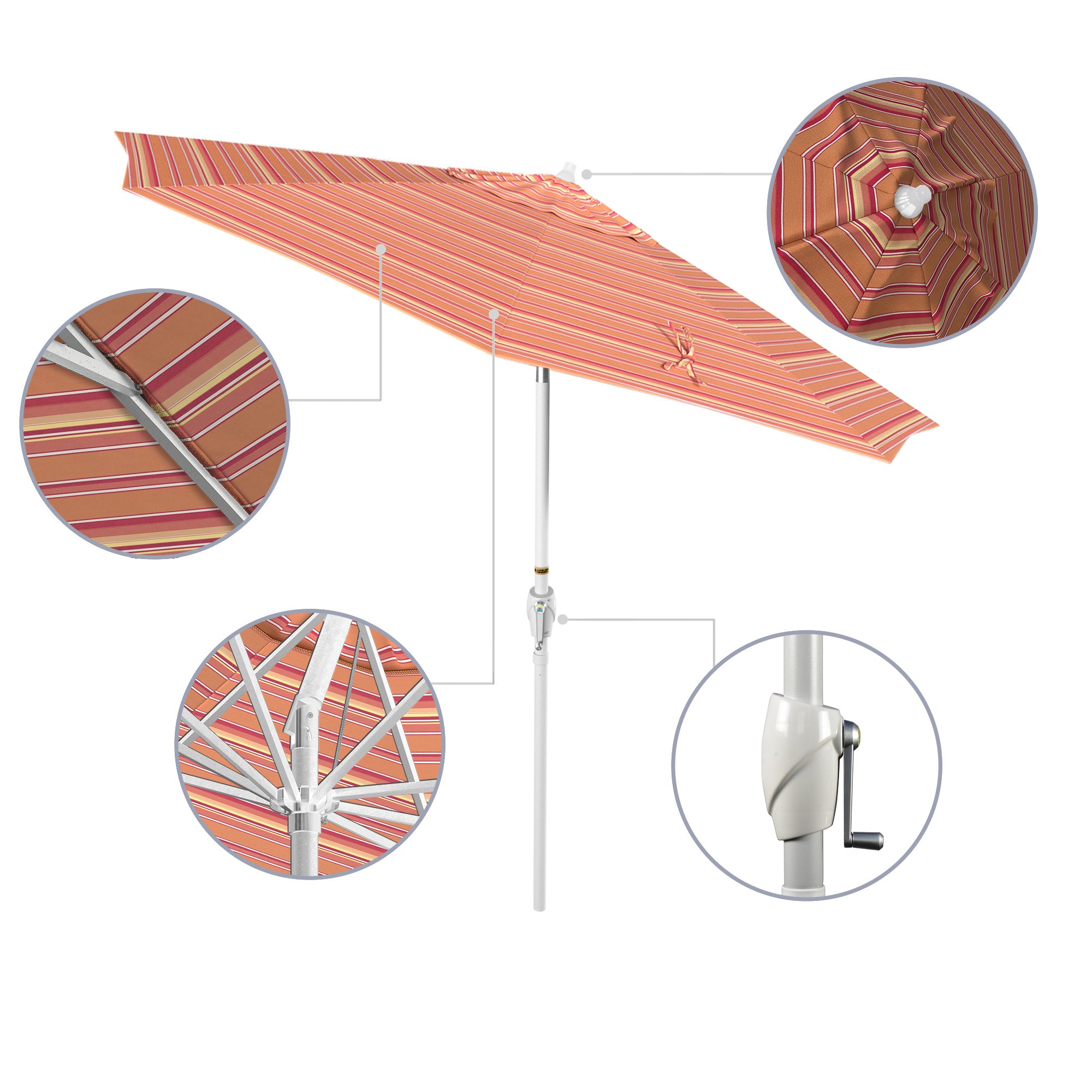 9' Casa Series Patio Umbrella - Sunbrella Fabric