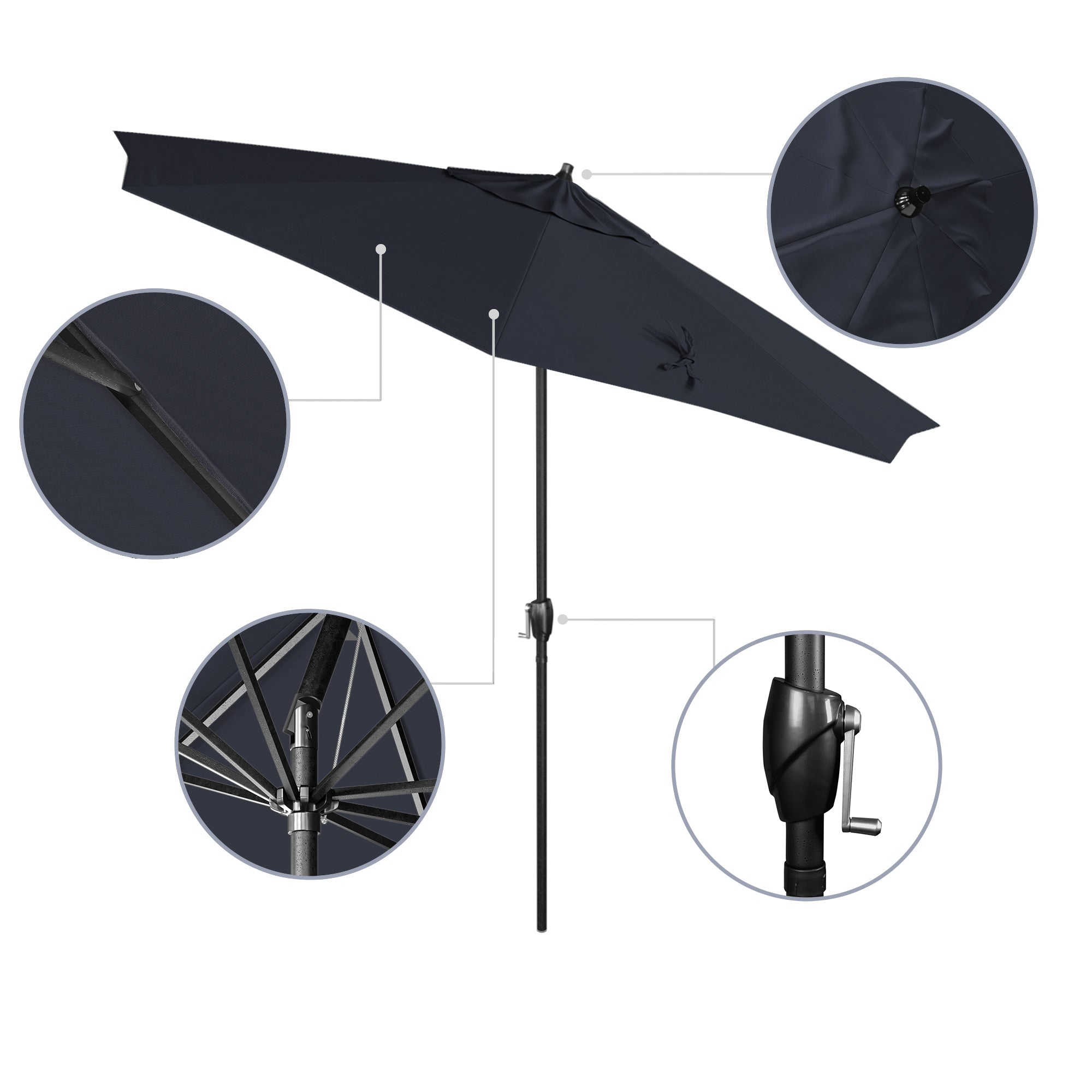 9' Casa Series Patio Umbrella - Sunbrella Fabric