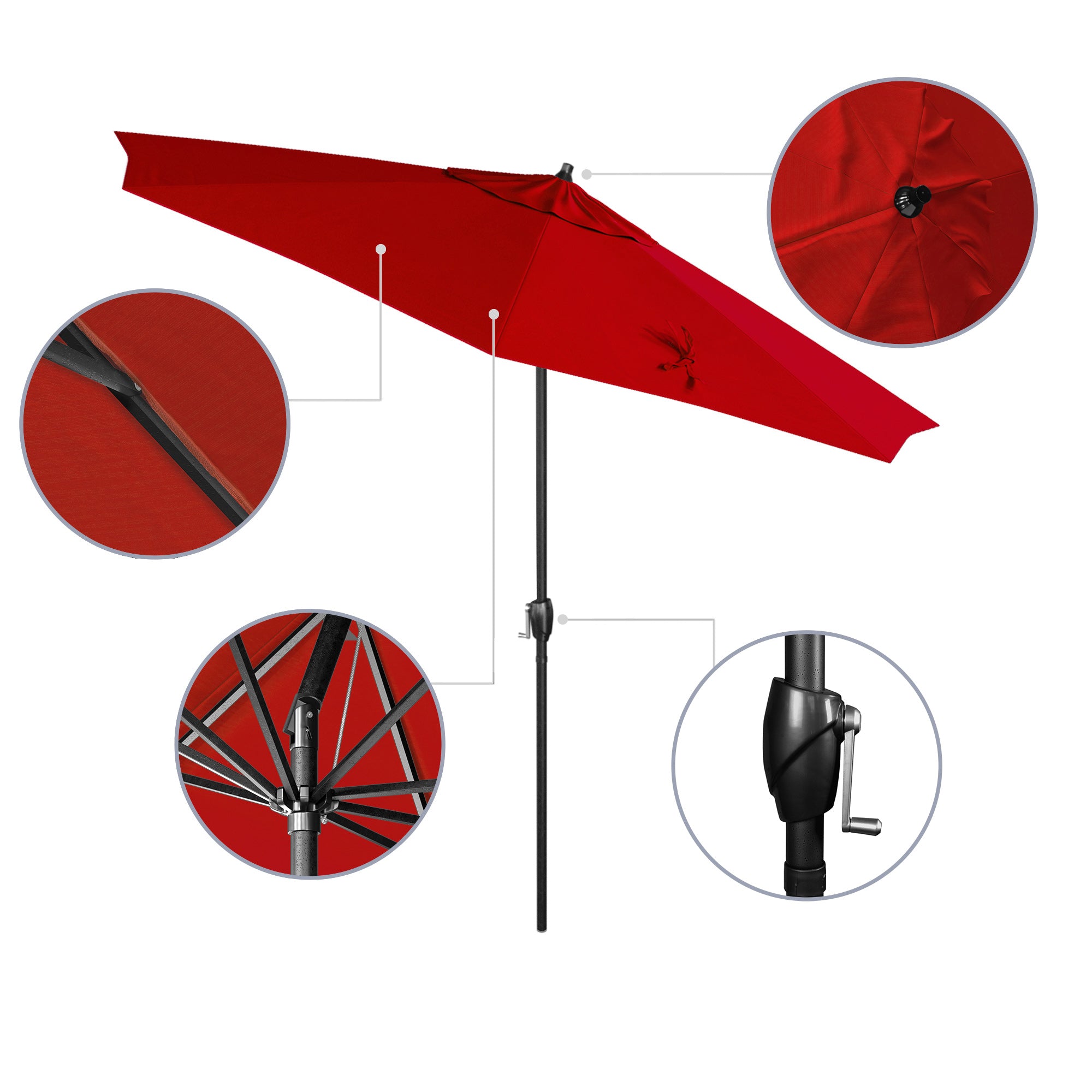 9' Casa Series Patio Umbrella - Sunbrella Fabric