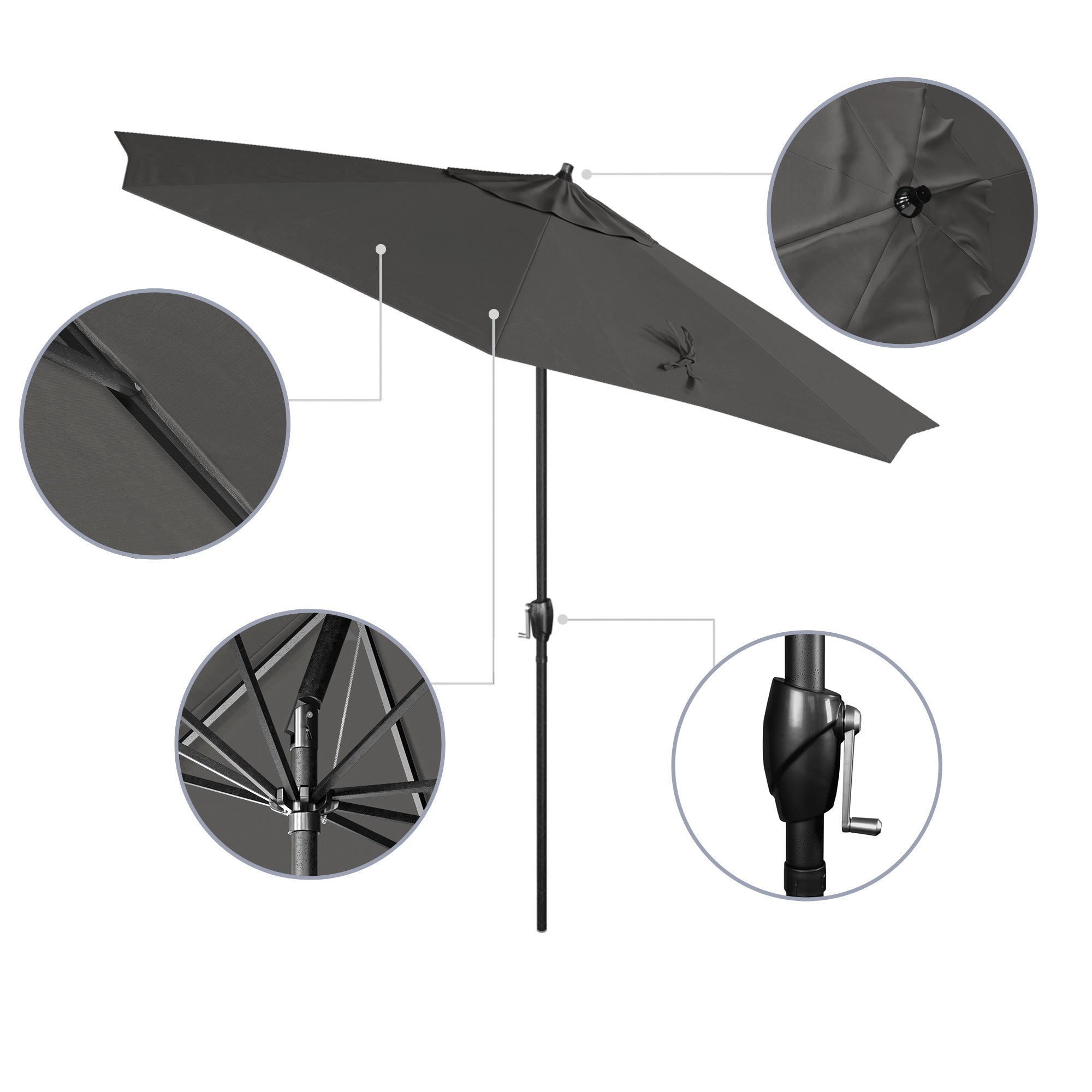 9' Casa Series Patio Umbrella - Sunbrella Fabric