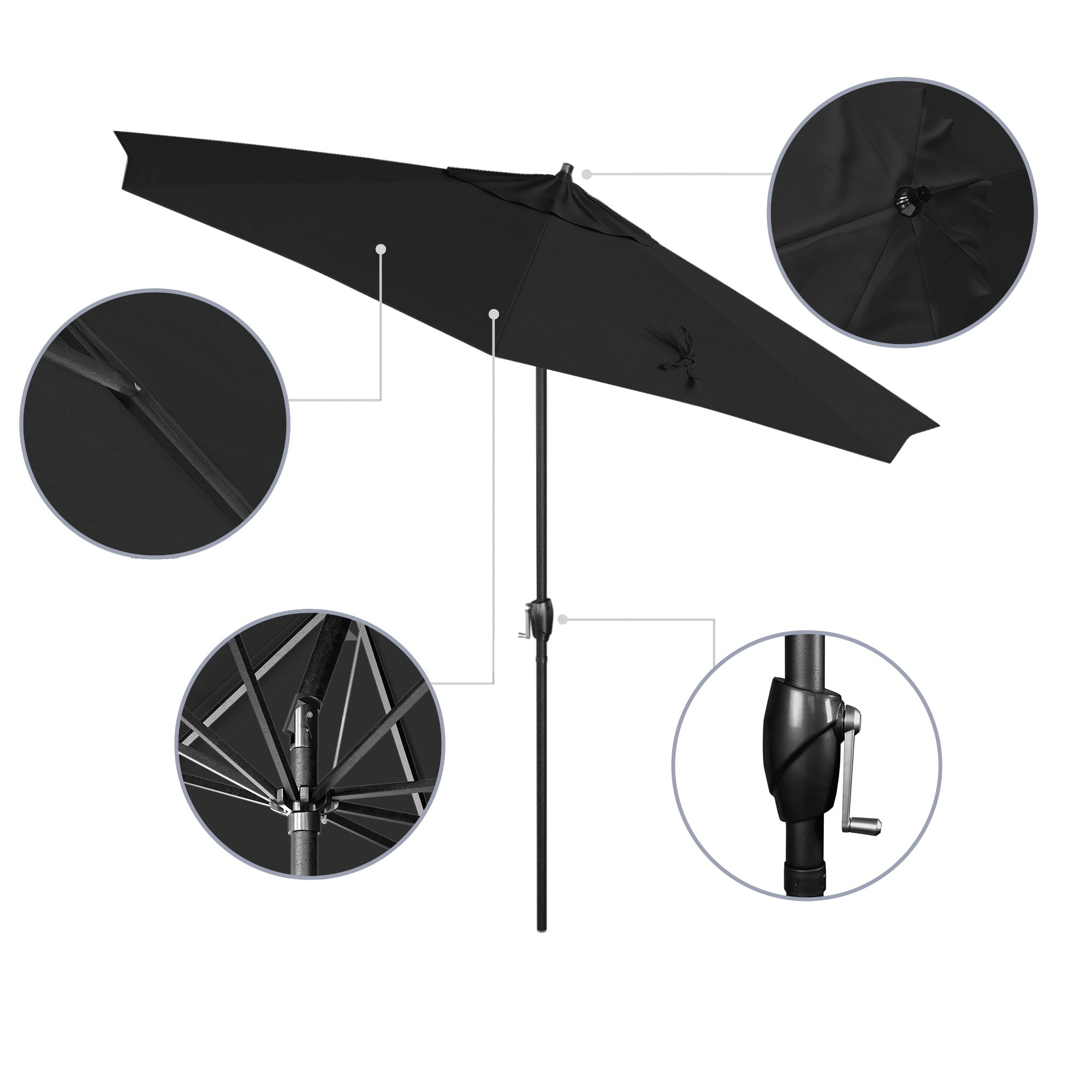 9' Casa Series Patio Umbrella - Sunbrella Fabric