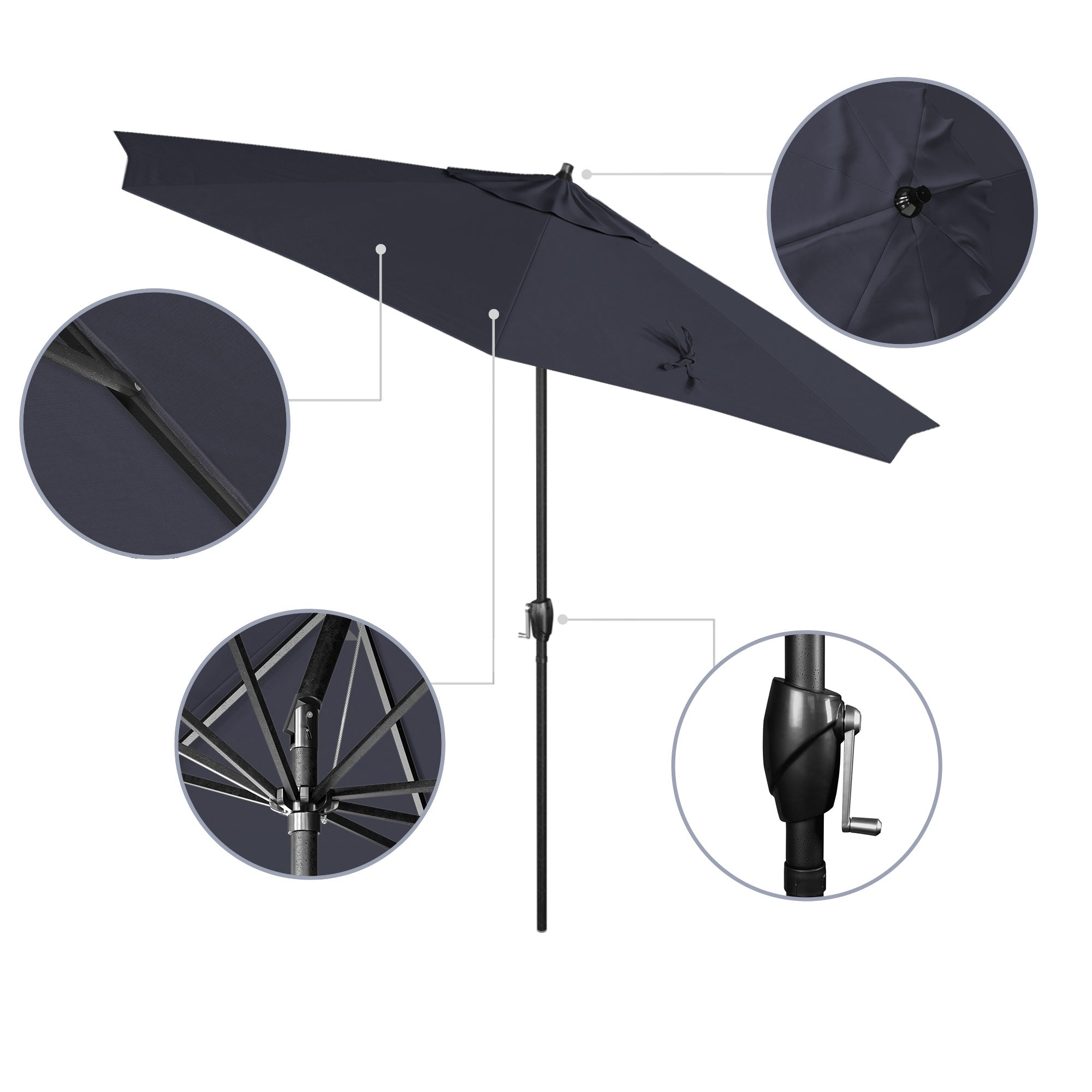 9' Casa Series Patio Umbrella - Sunbrella Fabric