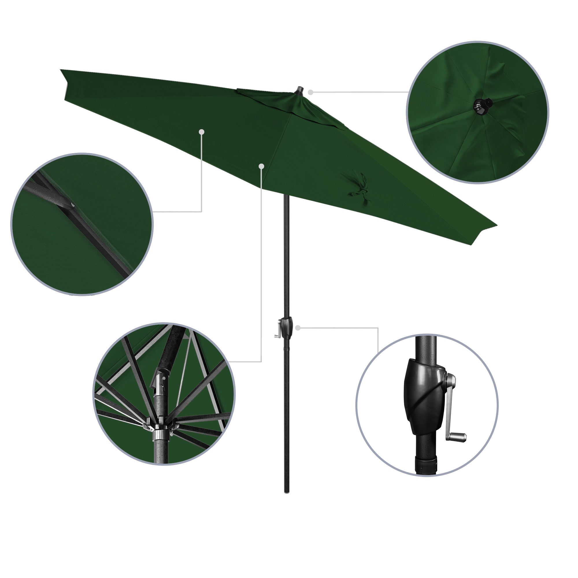 9' Casa Series Patio Umbrella - Sunbrella Fabric