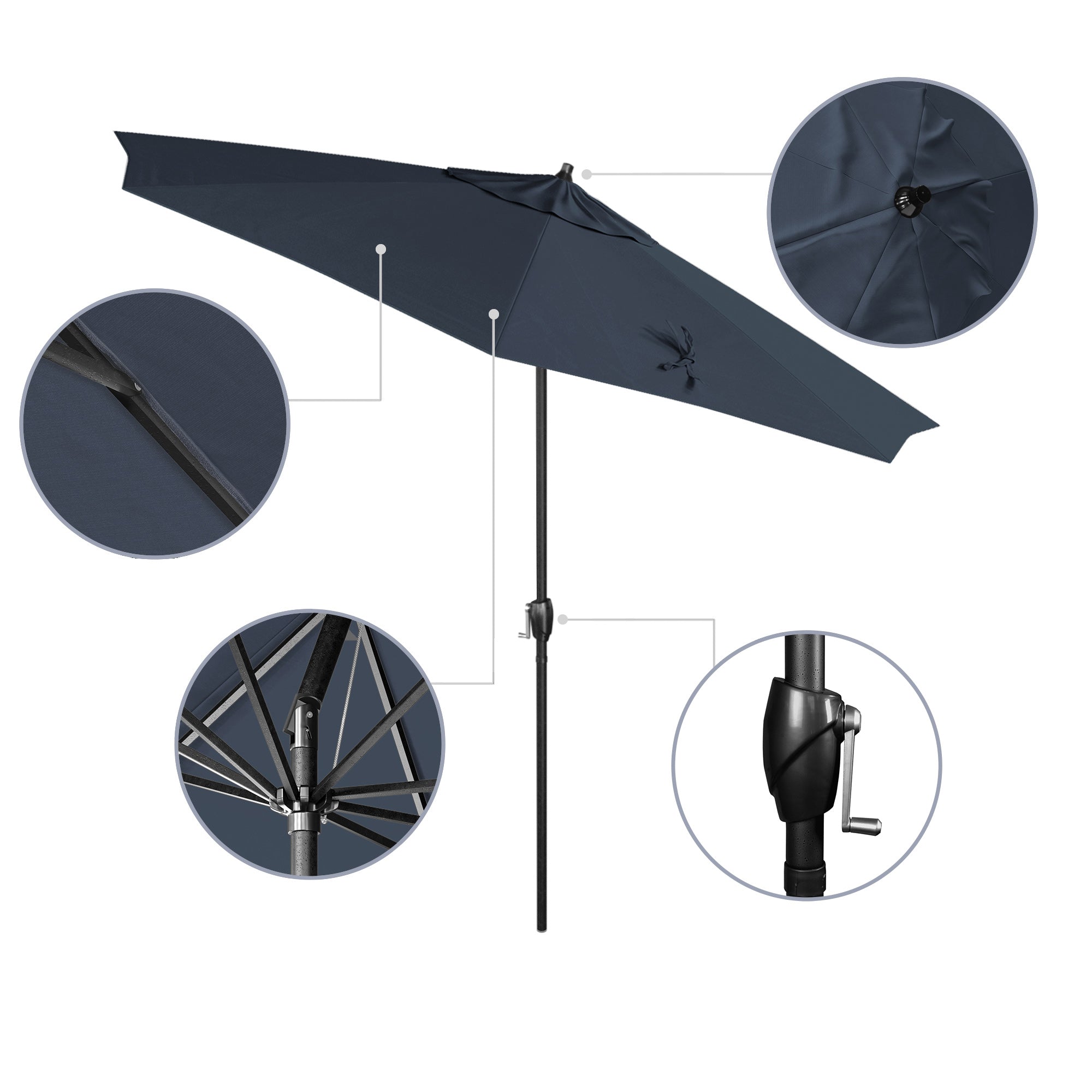 9' Casa Series Patio Umbrella - Sunbrella Fabric