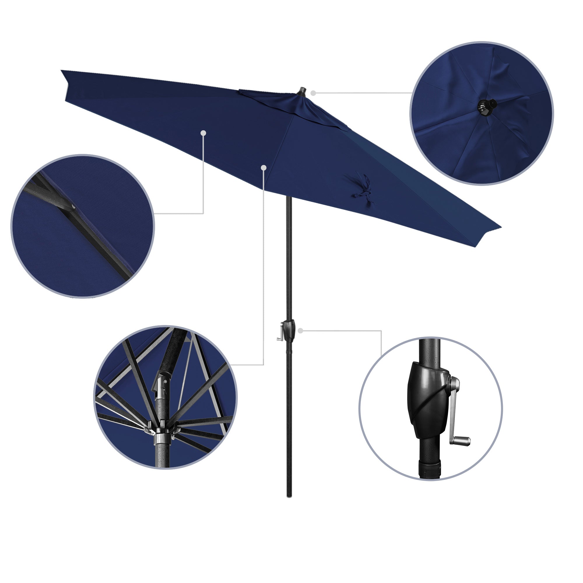 9' Casa Series Patio Umbrella - Sunbrella Fabric