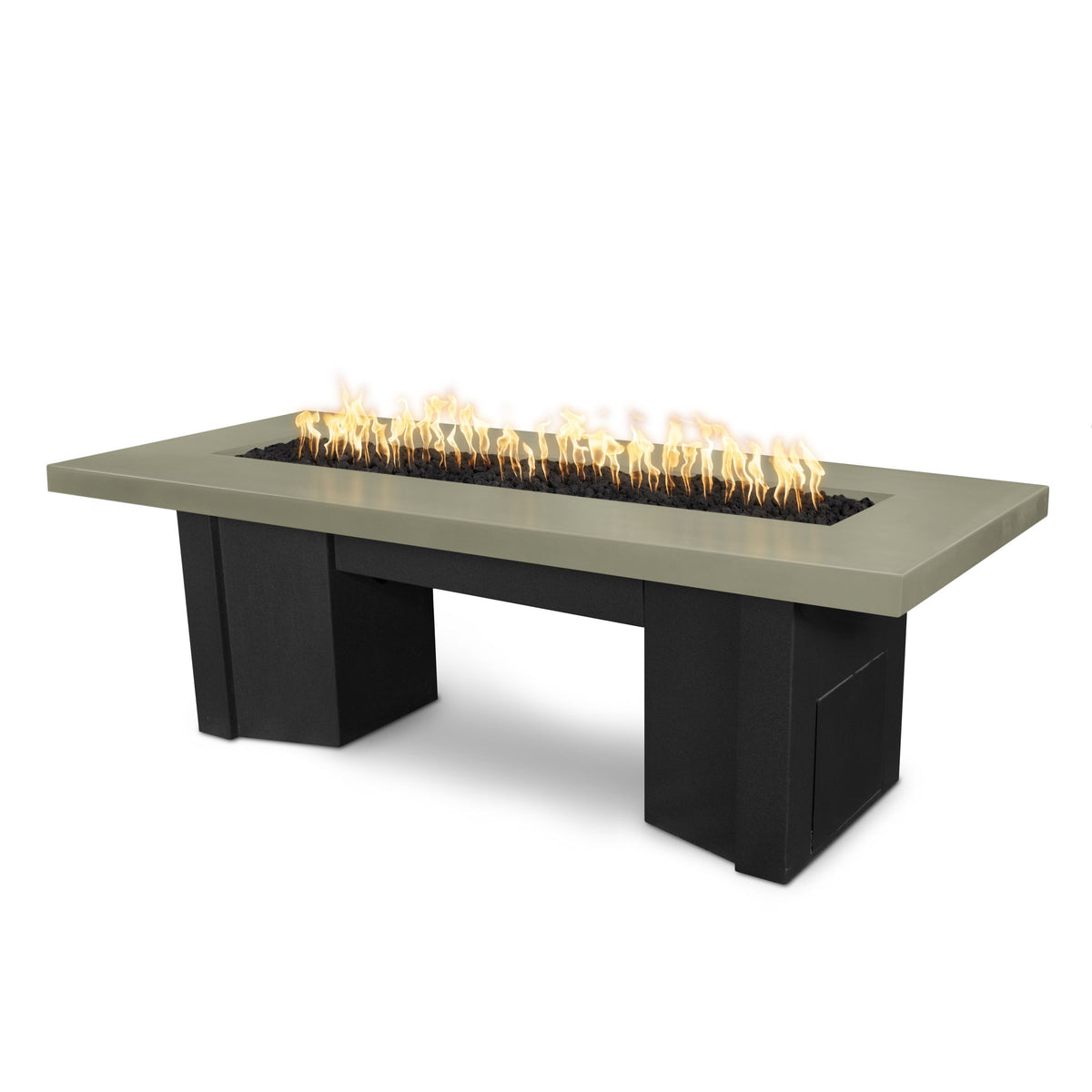 The Outdoor Plus Alameda Fire Table - Black Base Ash Top