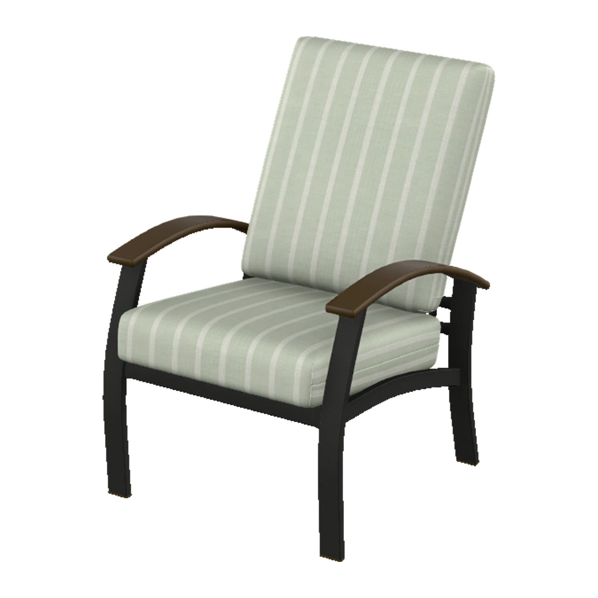 Belle Isle Cushion Armchair — Black PC / Kona Accents