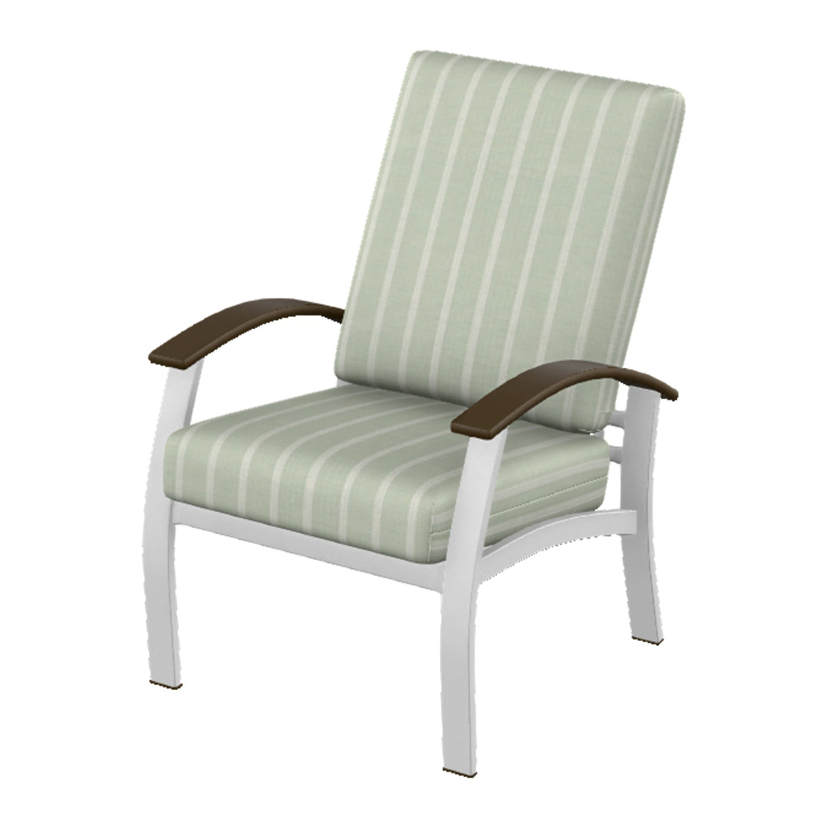 Belle Isle Cushion Armchair — White Txt PC / Kona Accents
