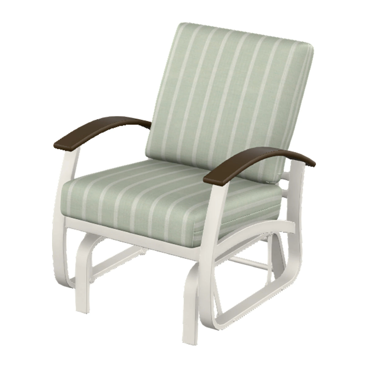 Belle Isle Cushion Single-Seat Glider — Snow PC / Kona Accents