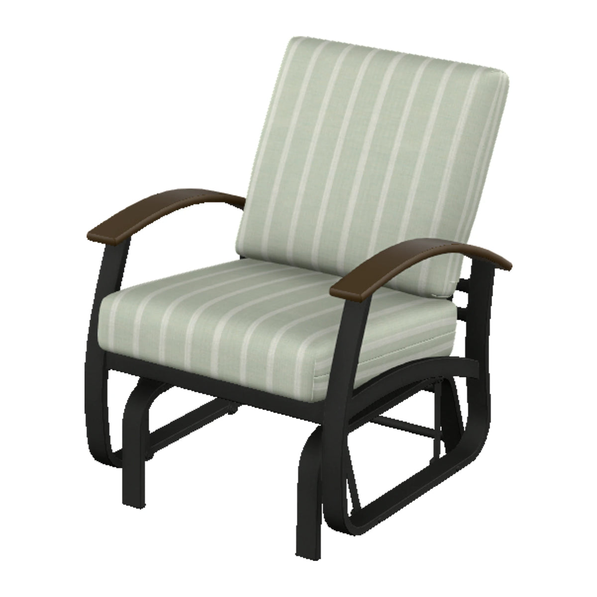 Belle Isle Cushion Single-Seat Glider — Black PC / Kona Accents