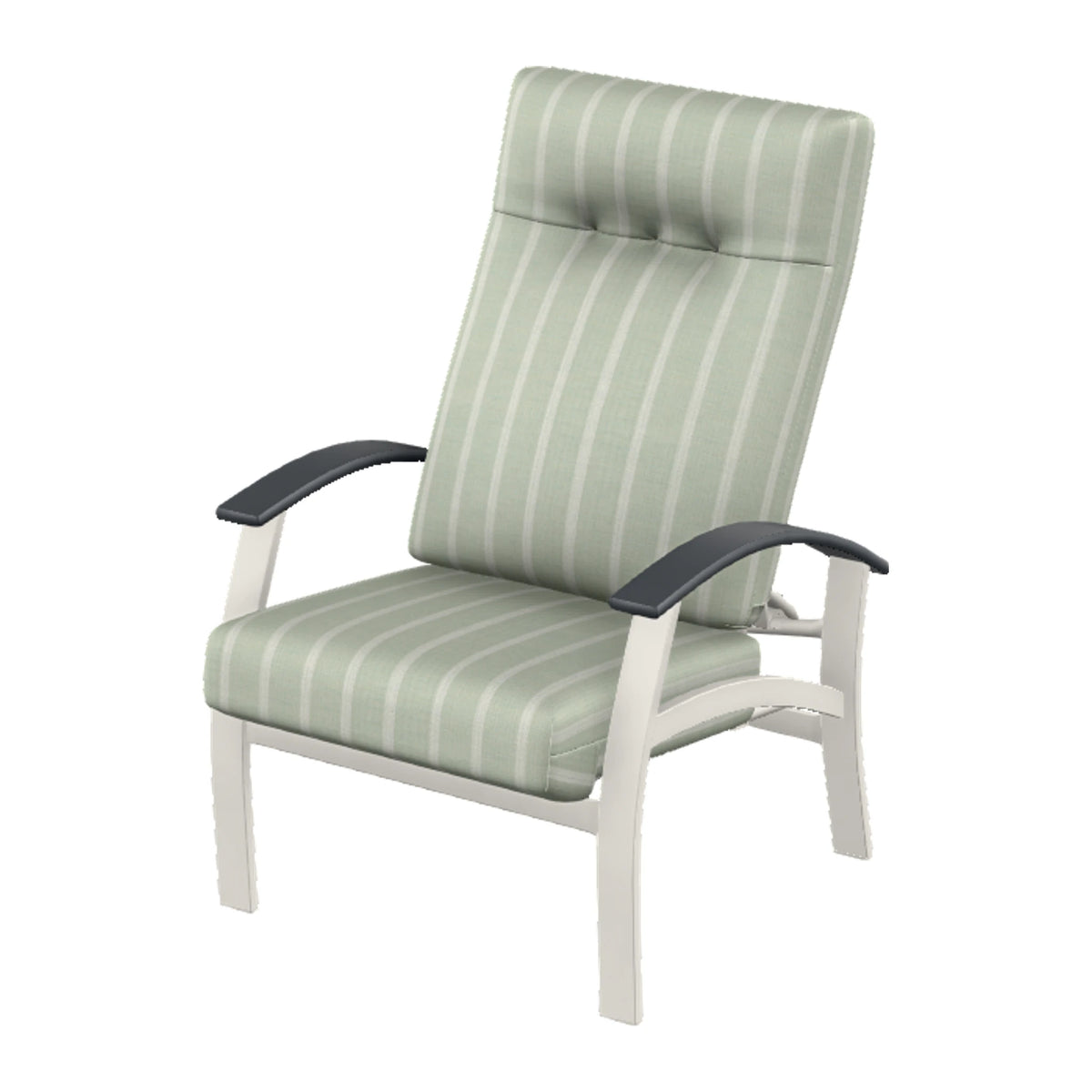 Belle Isle Cushion Supreme Height Adjustable Armchair — Snow PC / Graphite Accents