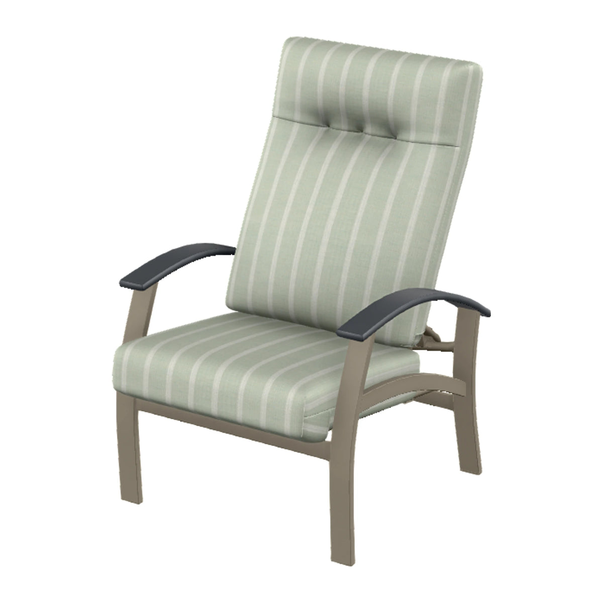 Belle Isle Cushion Supreme Height Adjustable Armchair — Storm PC / Graphite Accents