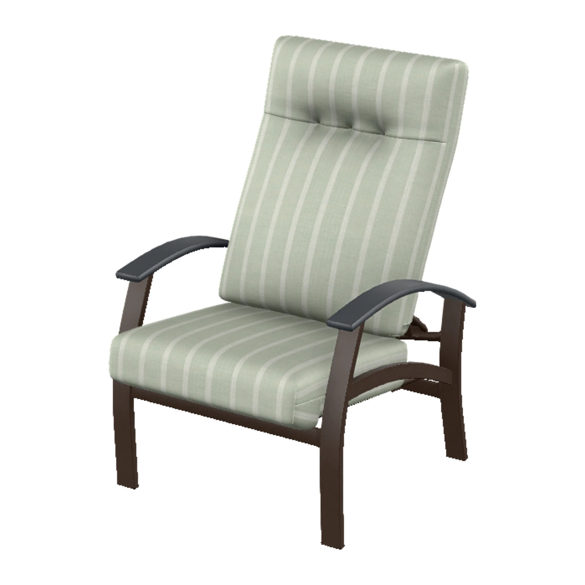 Belle Isle Cushion Supreme Height Adjustable Armchair — Kona PC / Graphite Accents
