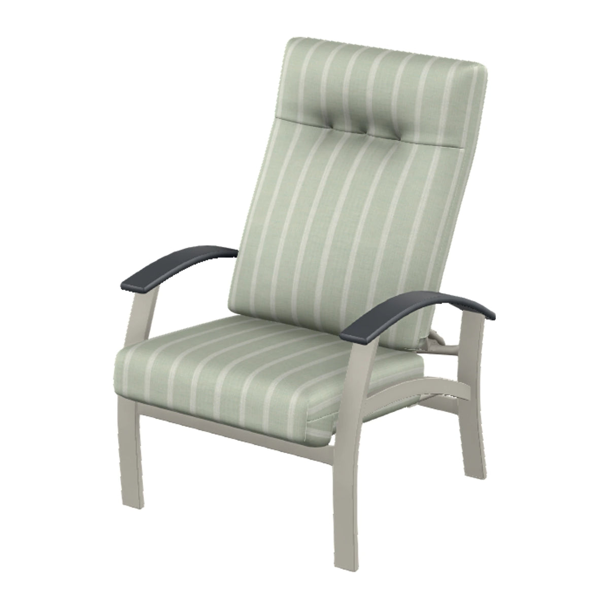 Belle Isle Cushion Supreme Height Adjustable Armchair — Warm Grey PC / Graphite Accents