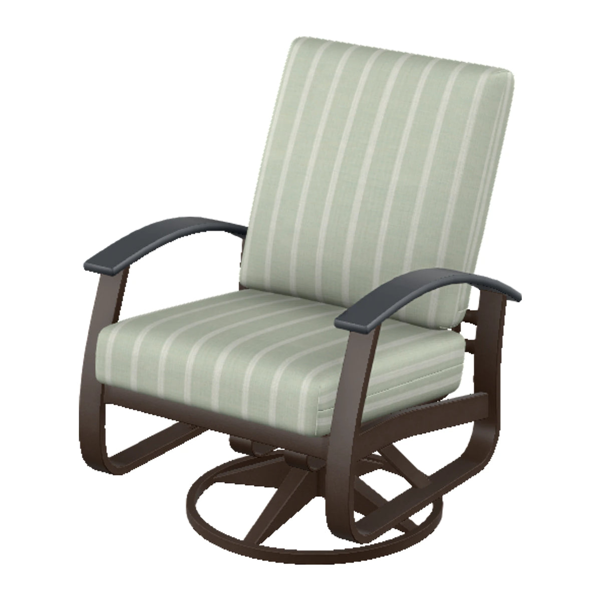 Belle Isle Cushion Swivel Rocker — Kona PC / Graphite Accents