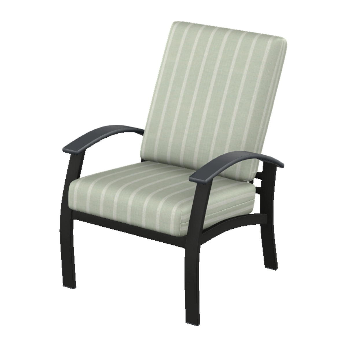 Belle Isle Cushion Armchair — Black PC / Graphite Accents