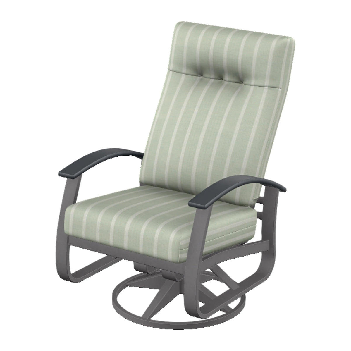 Belle Isle Cushion Supreme Height Swivel Rocker — Graphite Txt PC / Graphite Accents