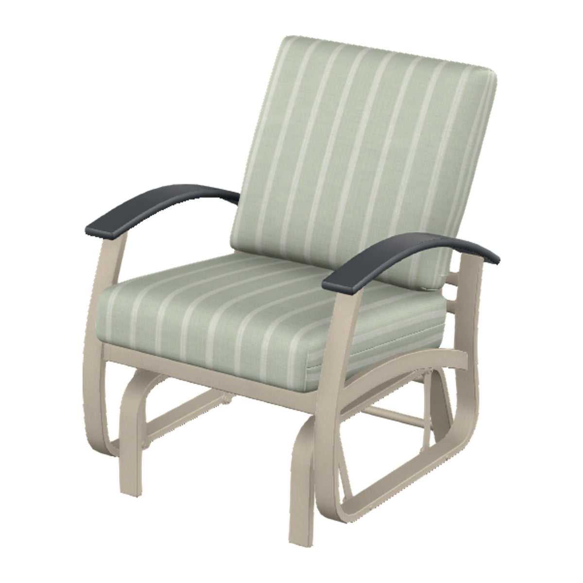 Belle Isle Cushion Single-Seat Glider — Desert Sand PC / Graphite Accents